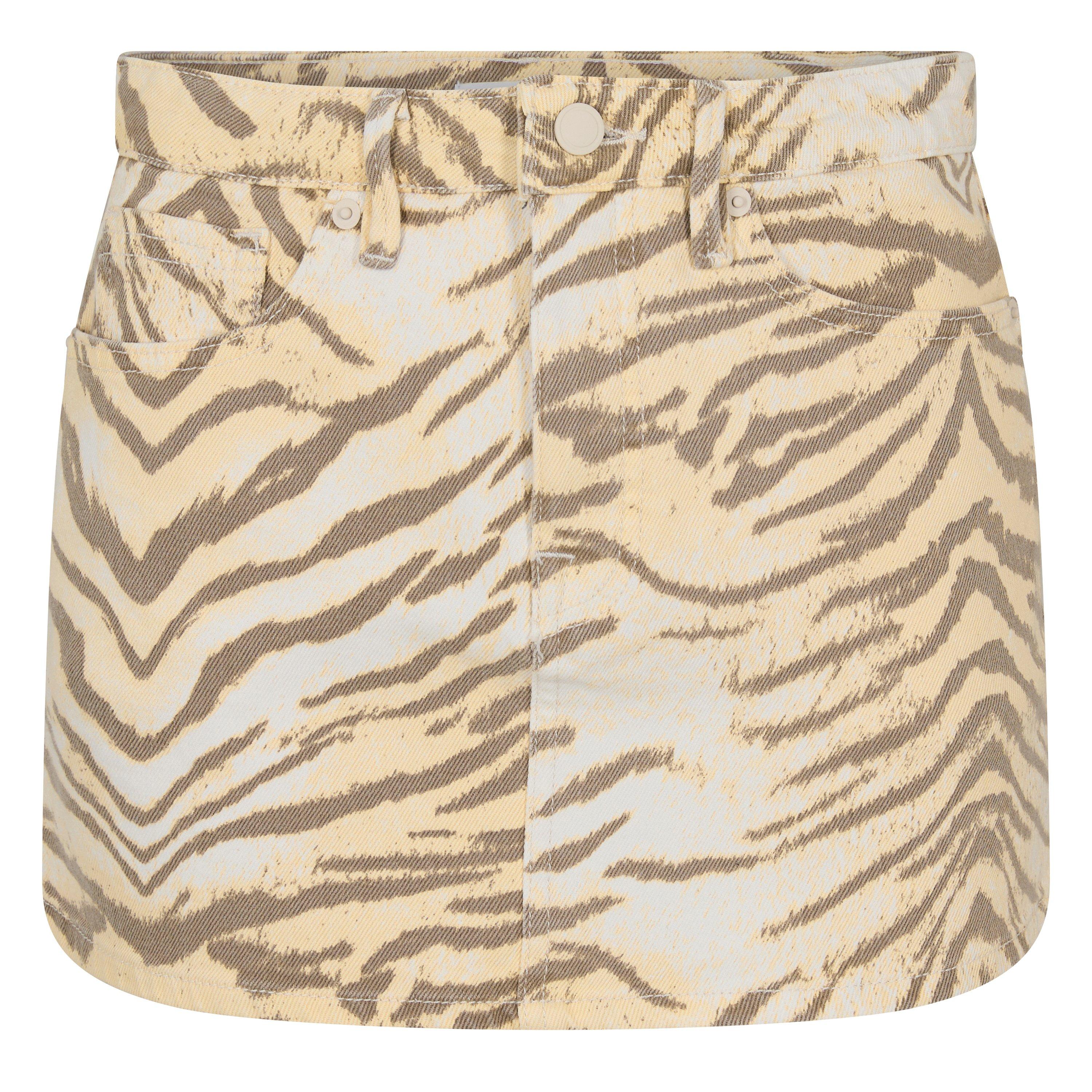 brown tiger - Good American - Women's Denim Skirt - 1