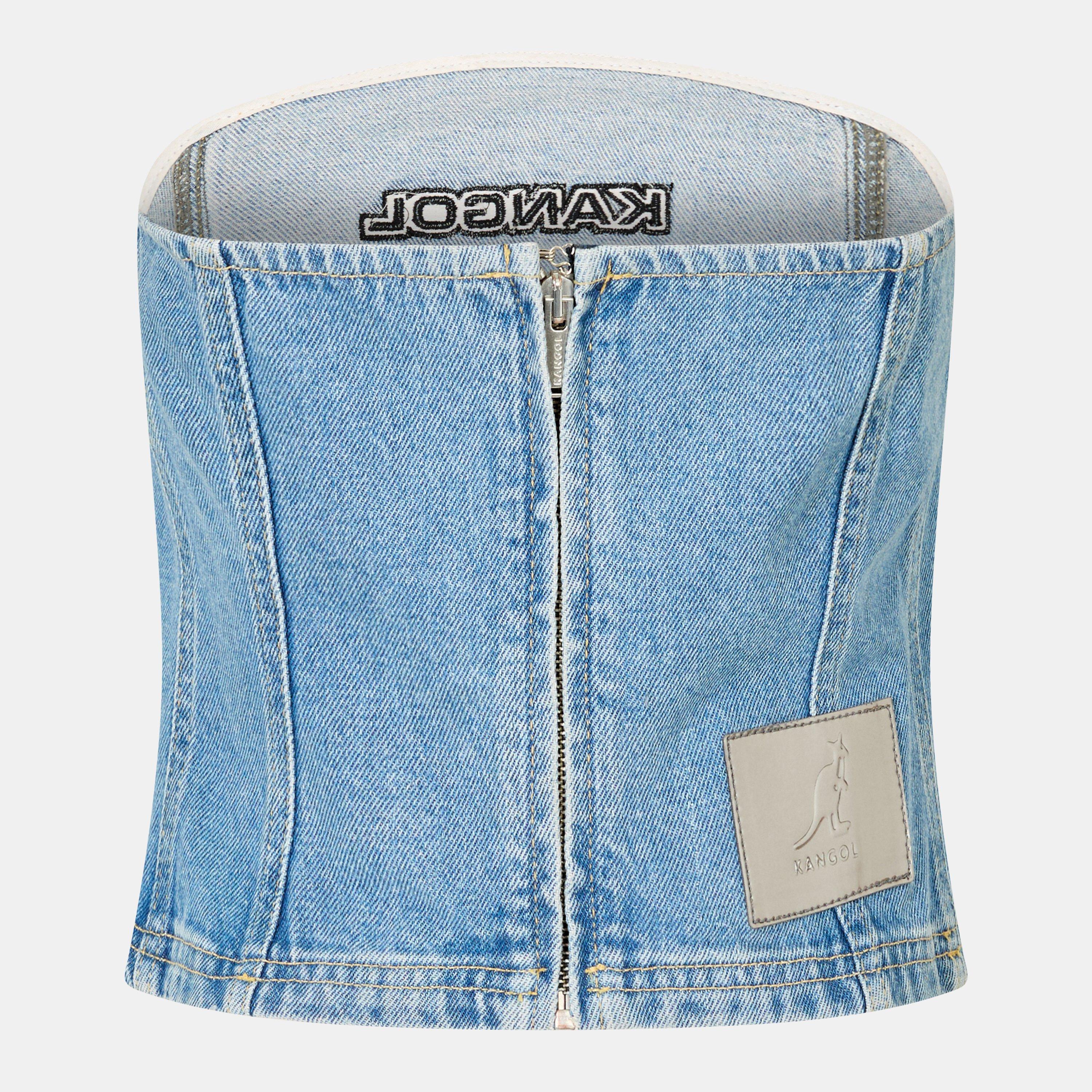 Blue - Kangol - Women's Denim Bandeau Top - 2