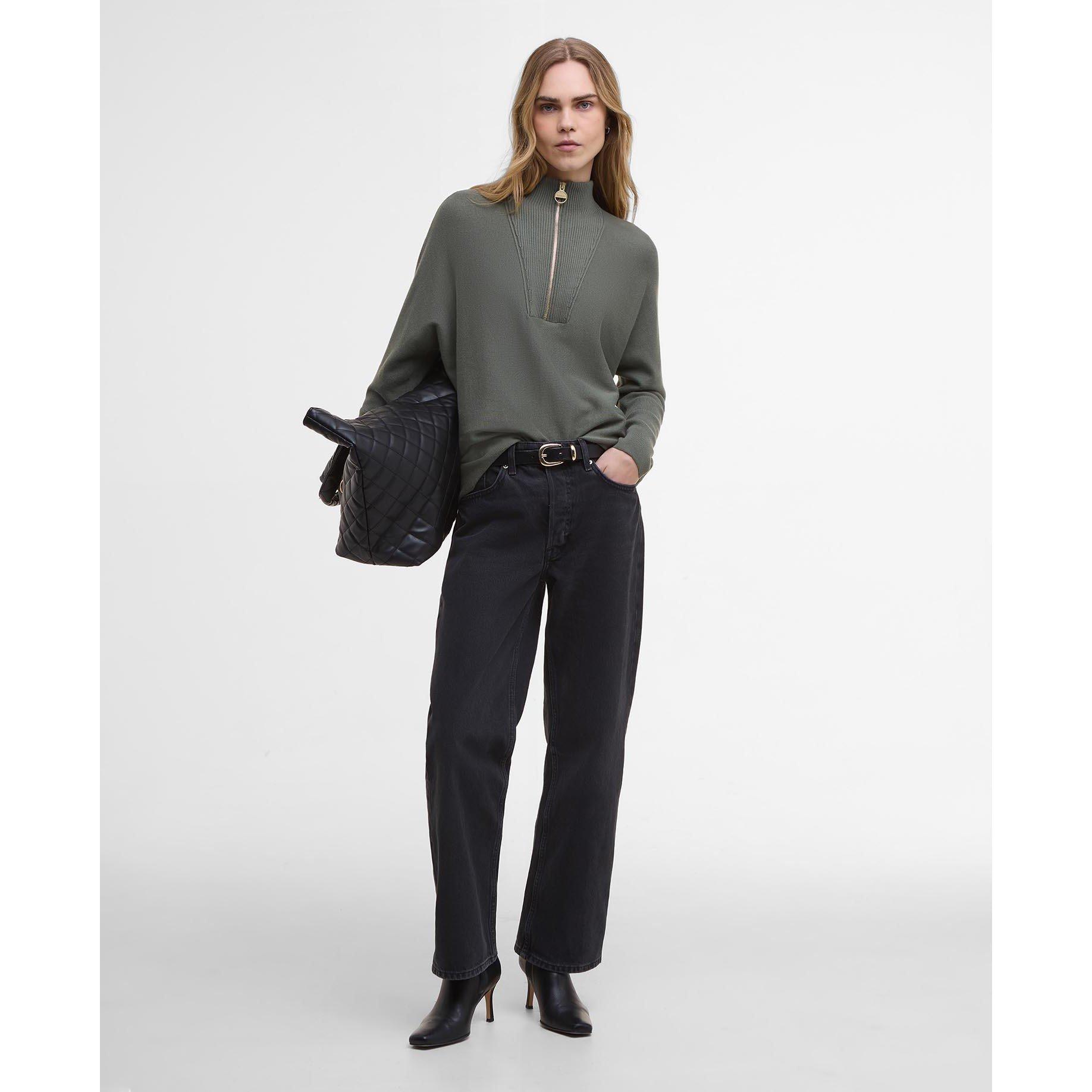 Dusky Khaki - Barbour International - Lola Knit Jumper - 6