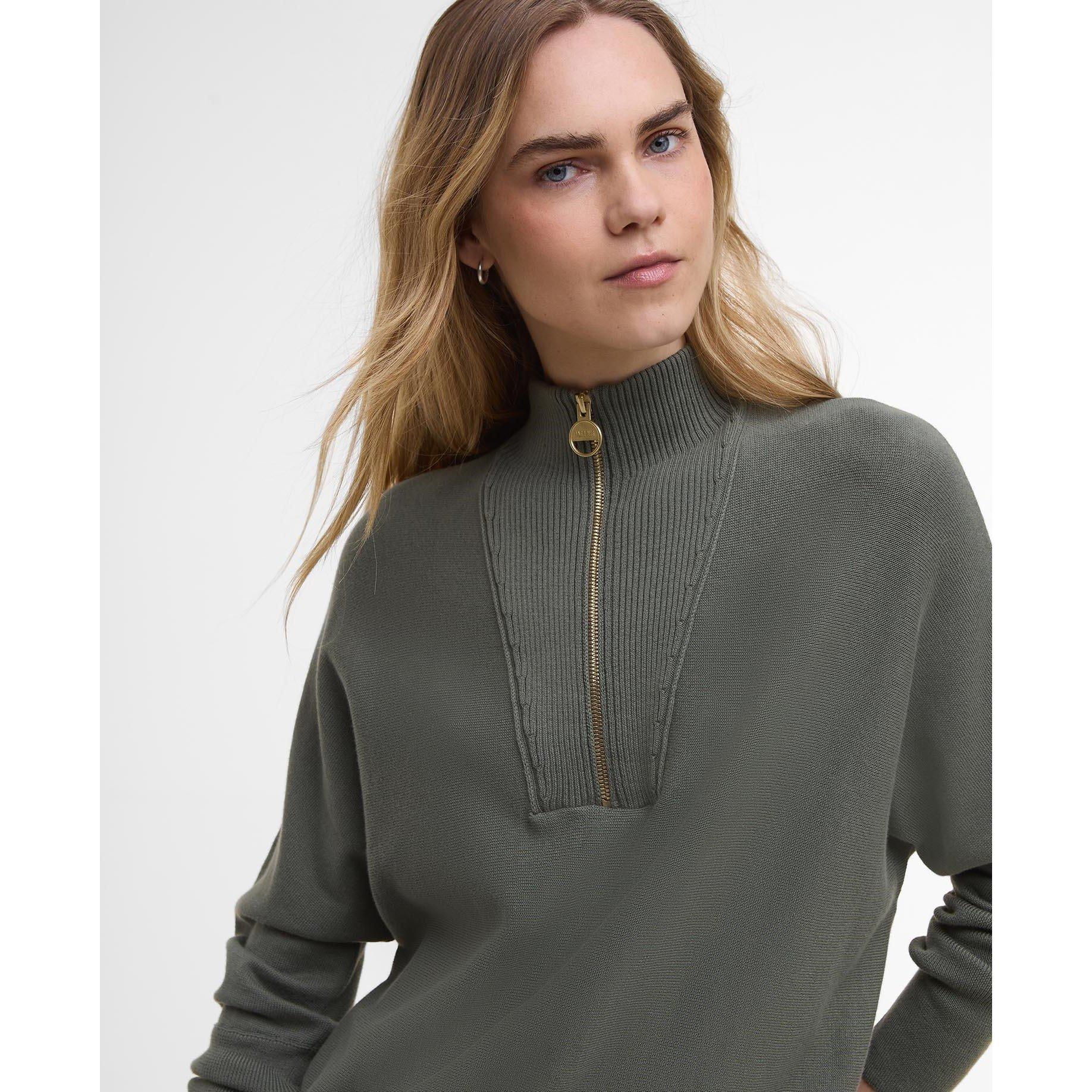 Dusky Khaki - Barbour International - Lola Knit Jumper - 4