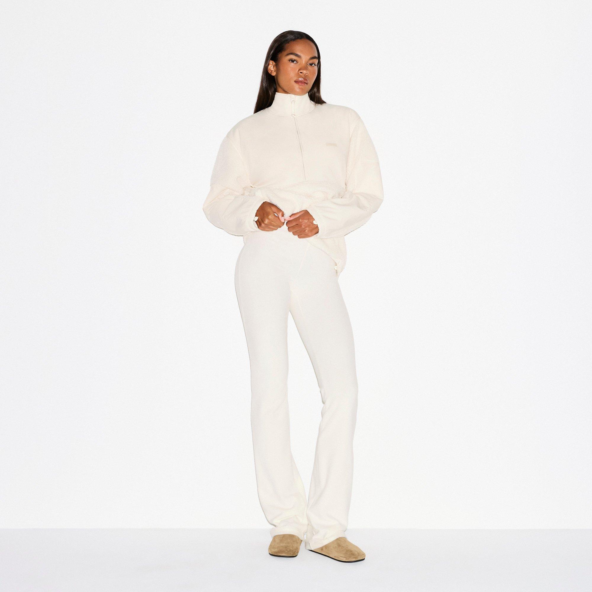 Ecru - SKIMS - Women’s Outdoor Fleece Straight Leg Pant - 6