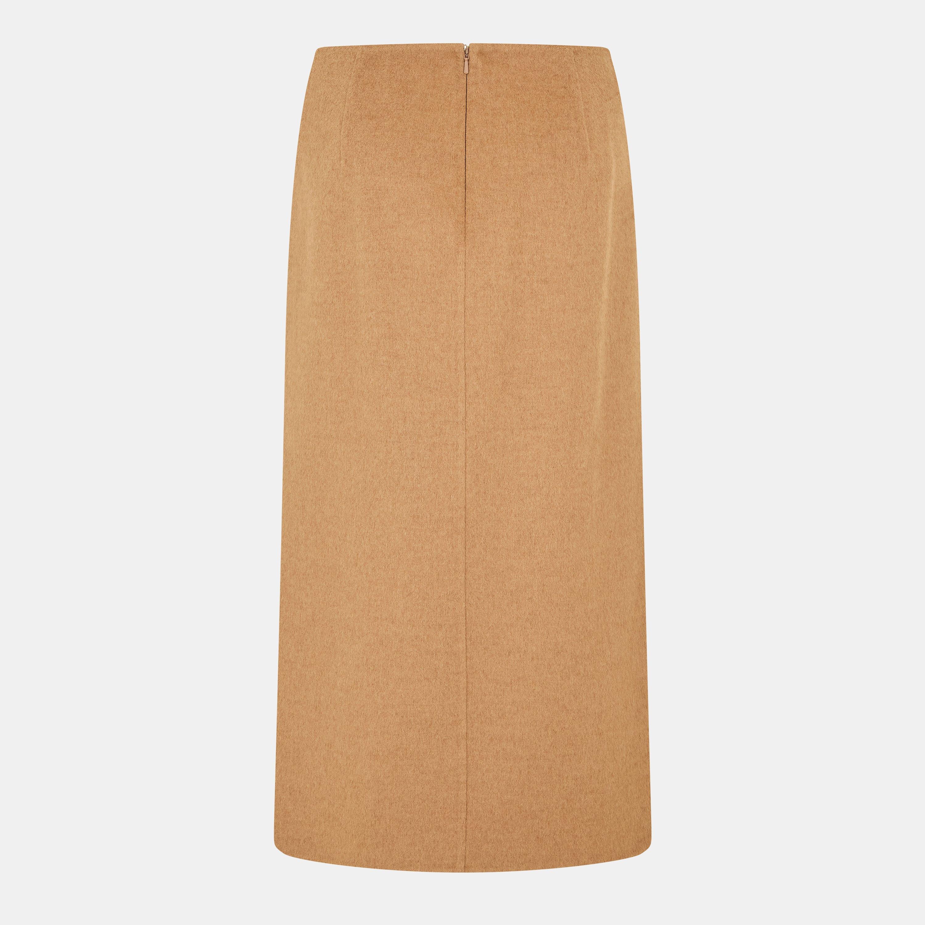 Camel - Max Mara - Women's Curzio Midi Skirt - 2