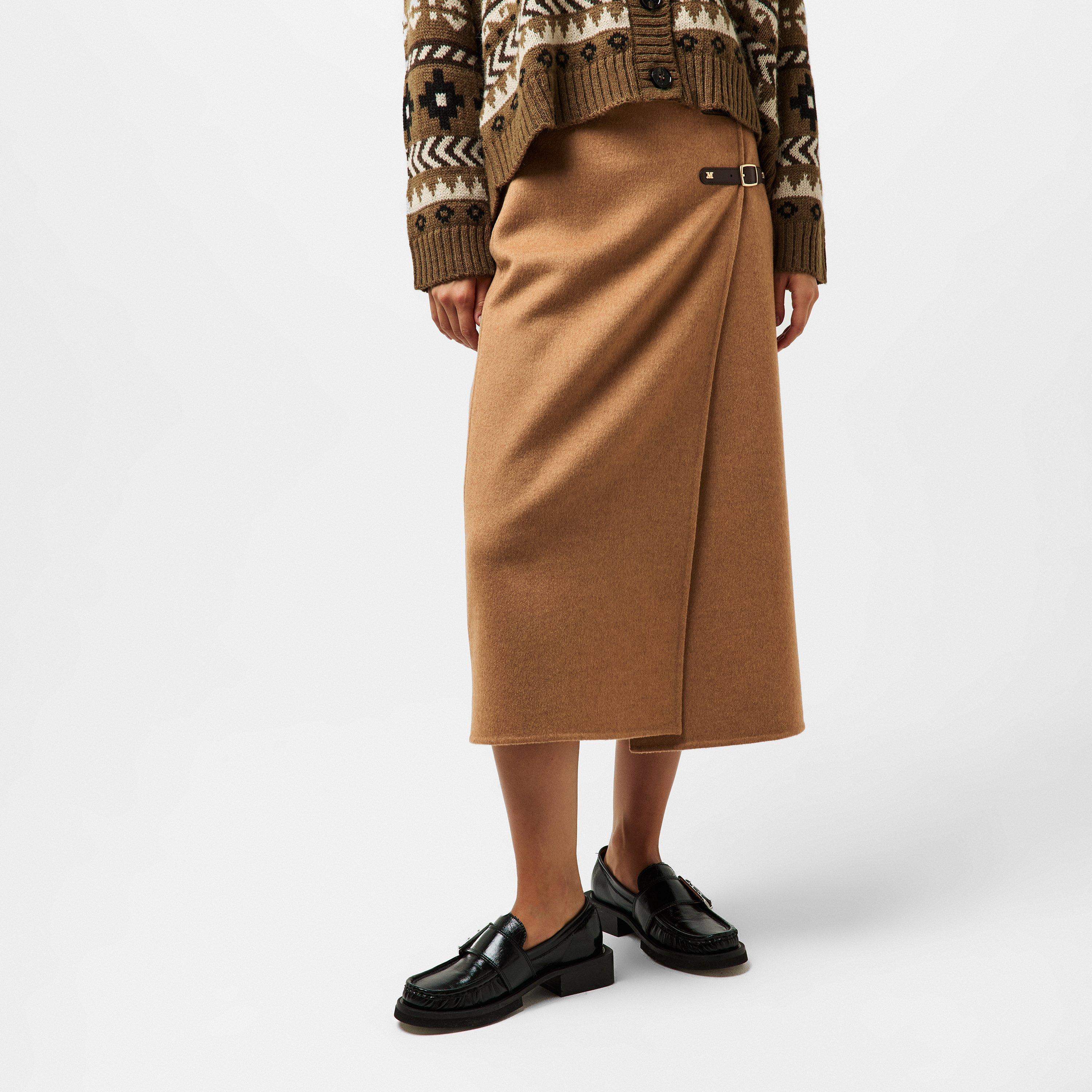 Camel - Max Mara - Women's Curzio Midi Skirt - 3