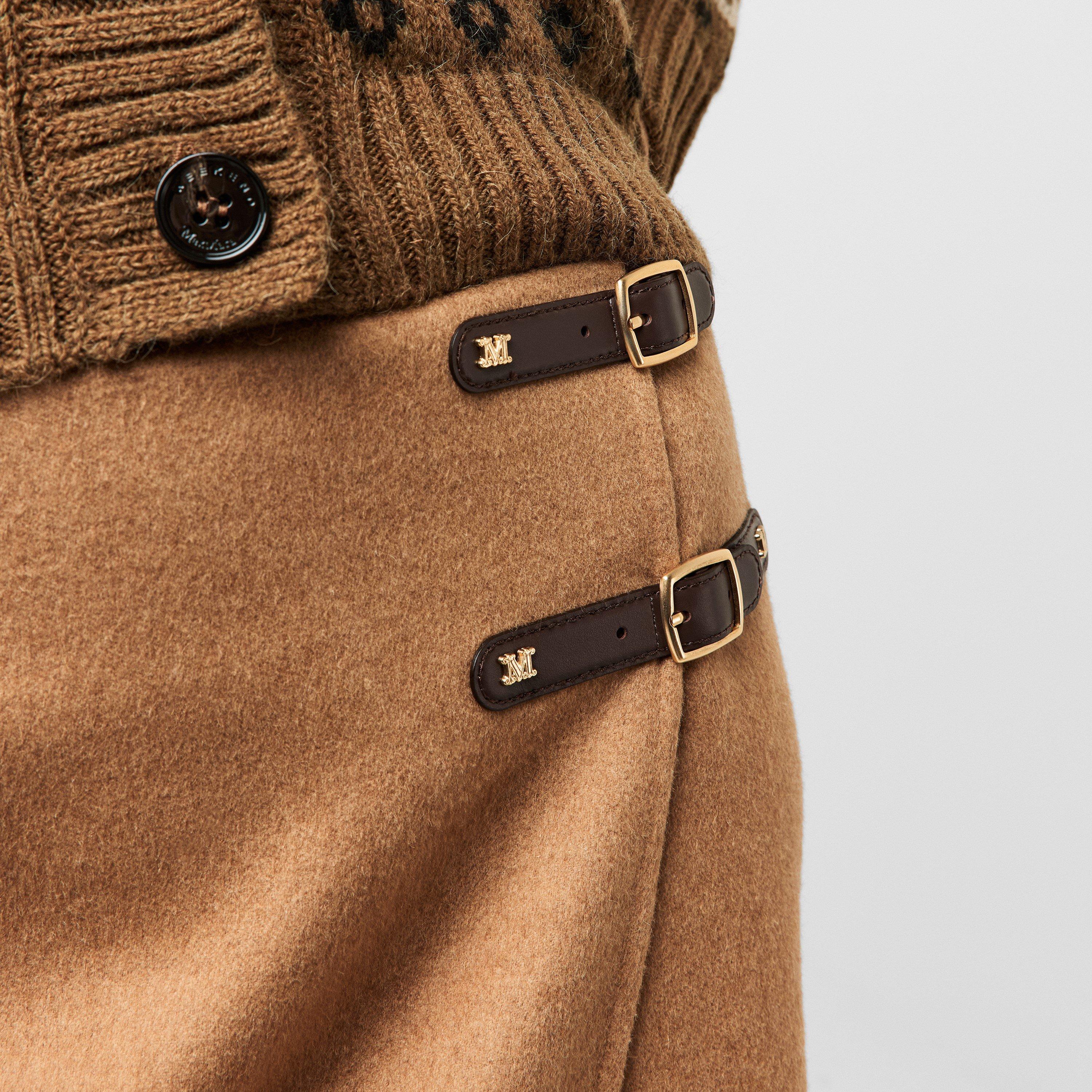 Camel - Max Mara - Women's Curzio Midi Skirt - 5