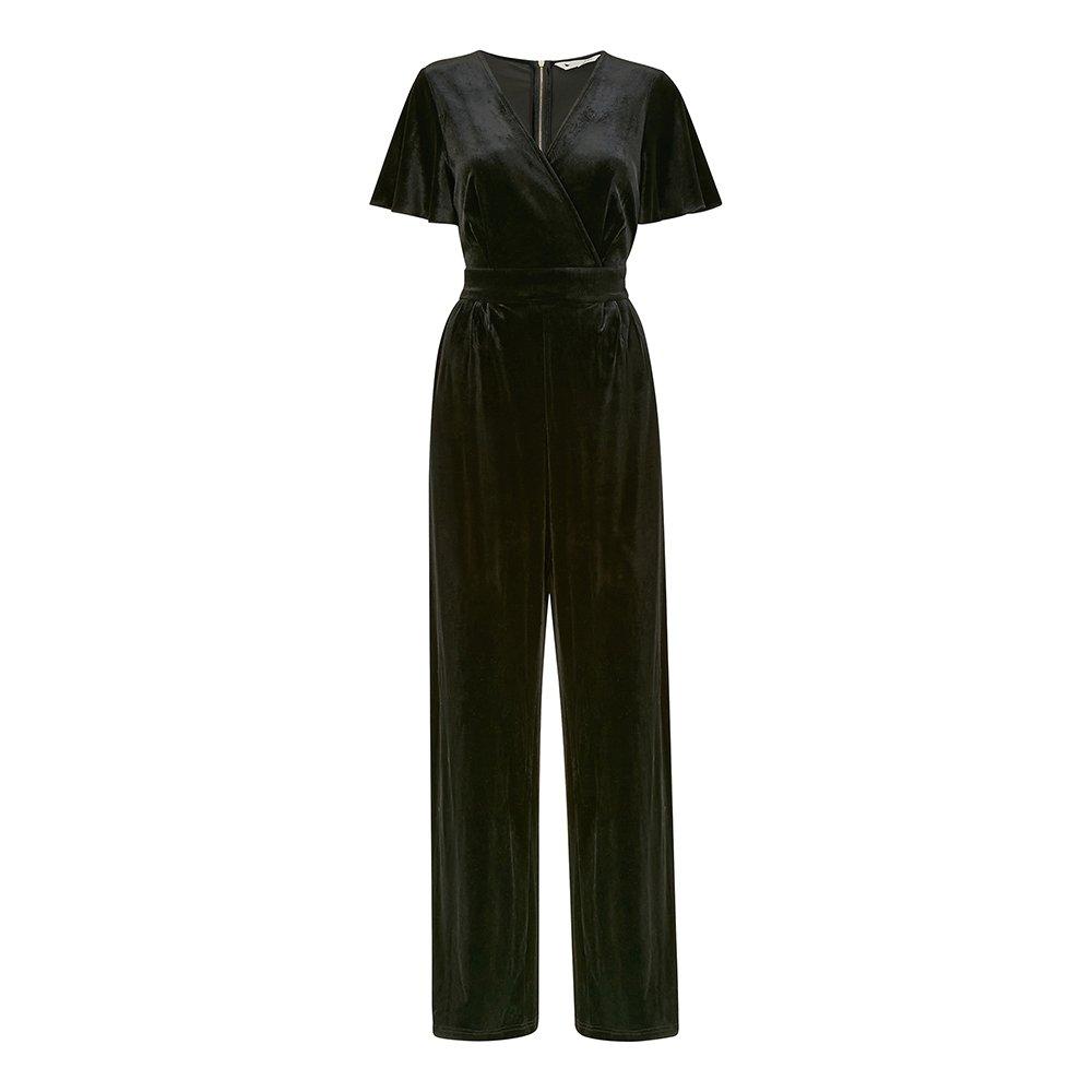 Black - Yumi - Women's Black Angel Sleeve Jumpsuit - 1