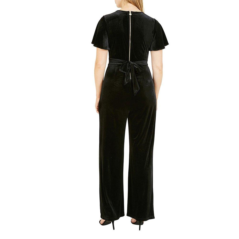 Black - Yumi - Women's Black Angel Sleeve Jumpsuit - 4