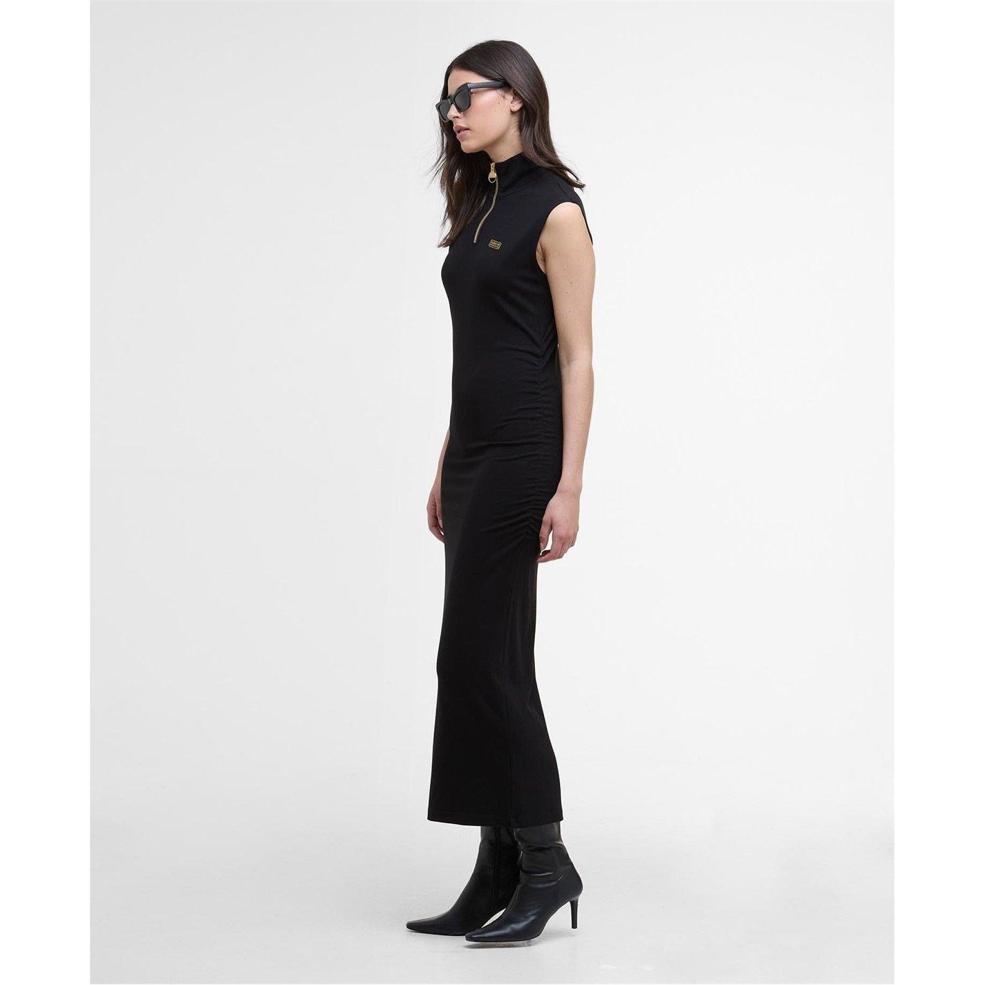 Black - Barbour International - Havana Midi Dress - 7