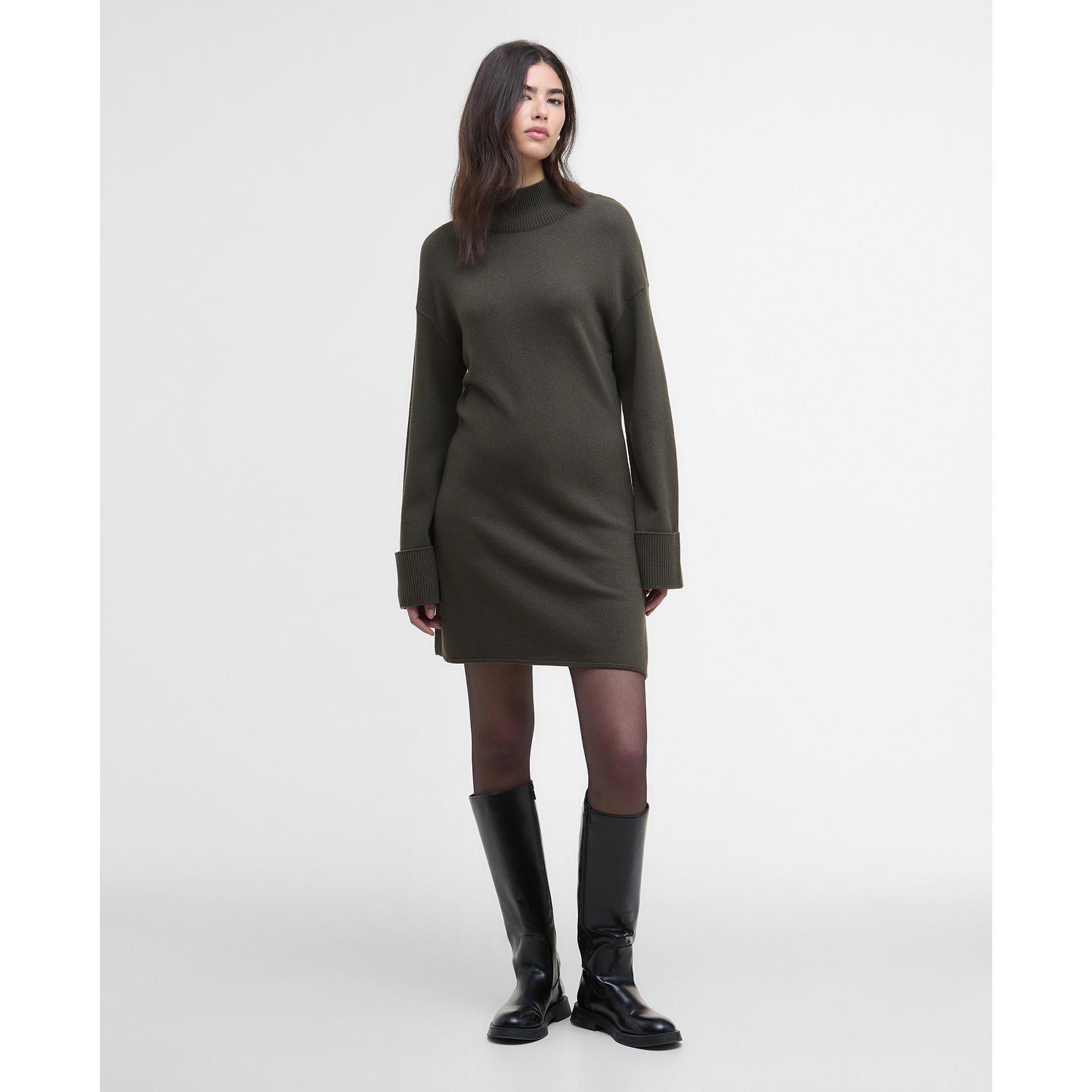 Dusty Khaki - Barbour International - Lana Knitted Mini Dress - 2