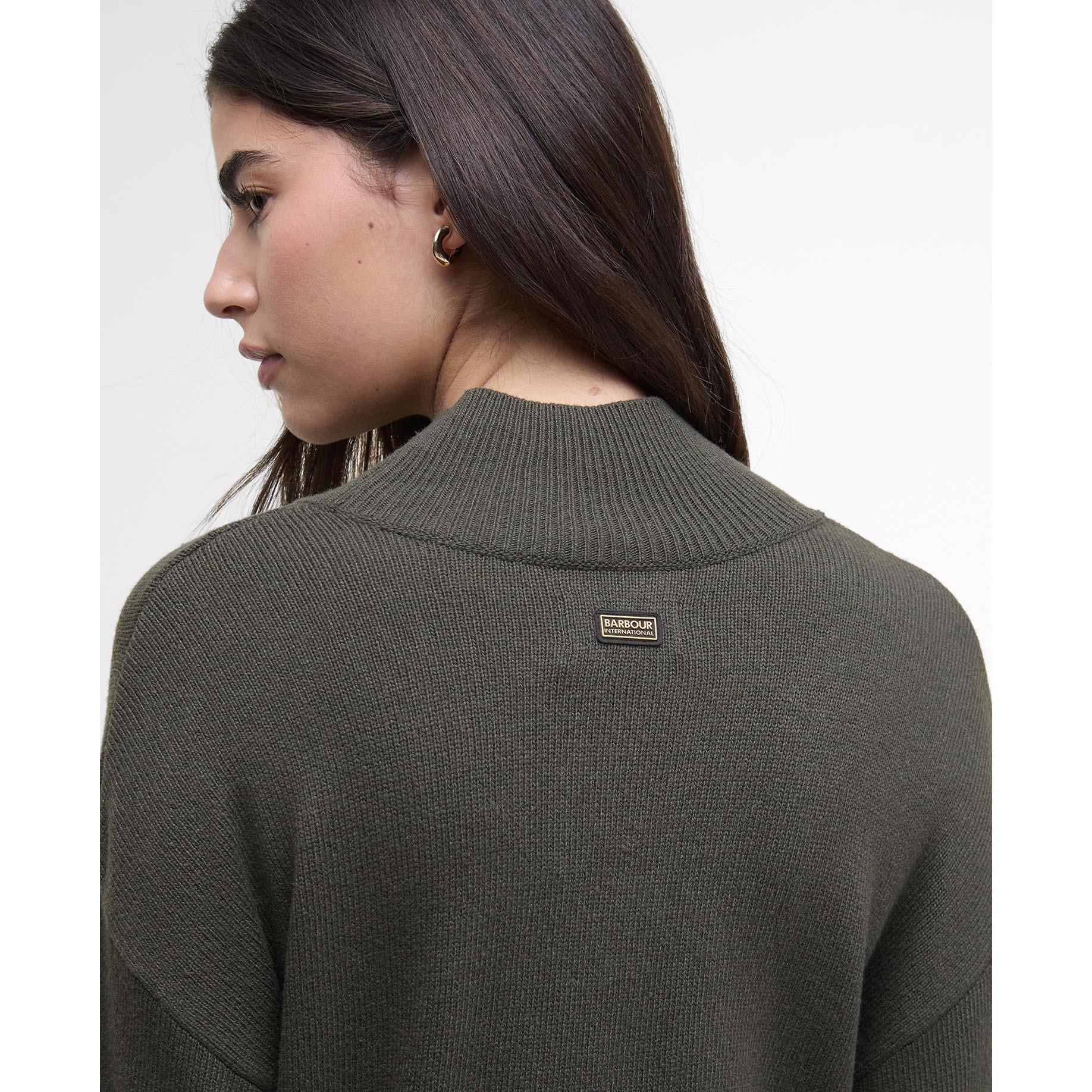 Dusty Khaki - Barbour International - Lana Knitted Mini Dress - 6