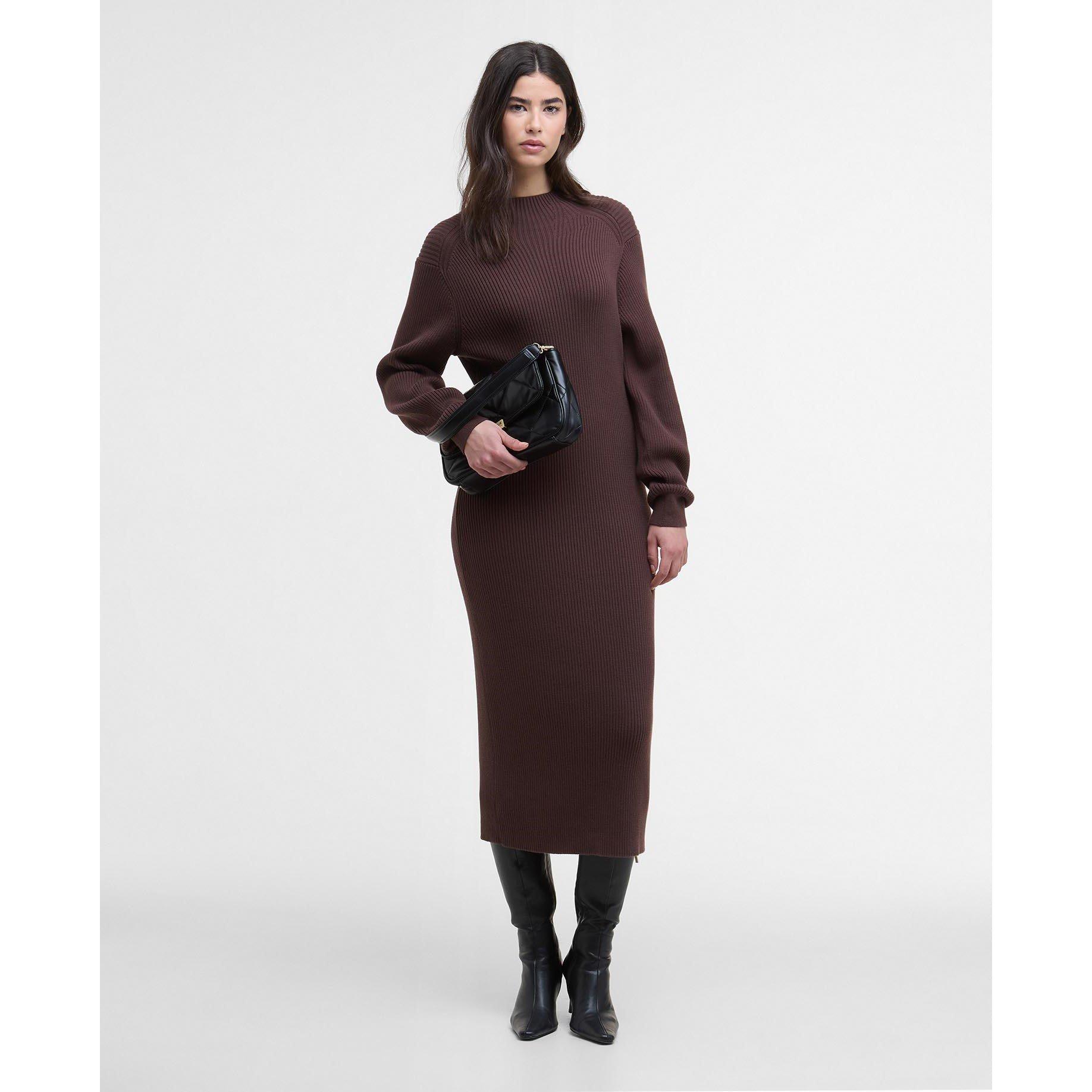 Chocolate - Barbour International - Women's B.Intense Kaia Knitted Jumper Dress - 2