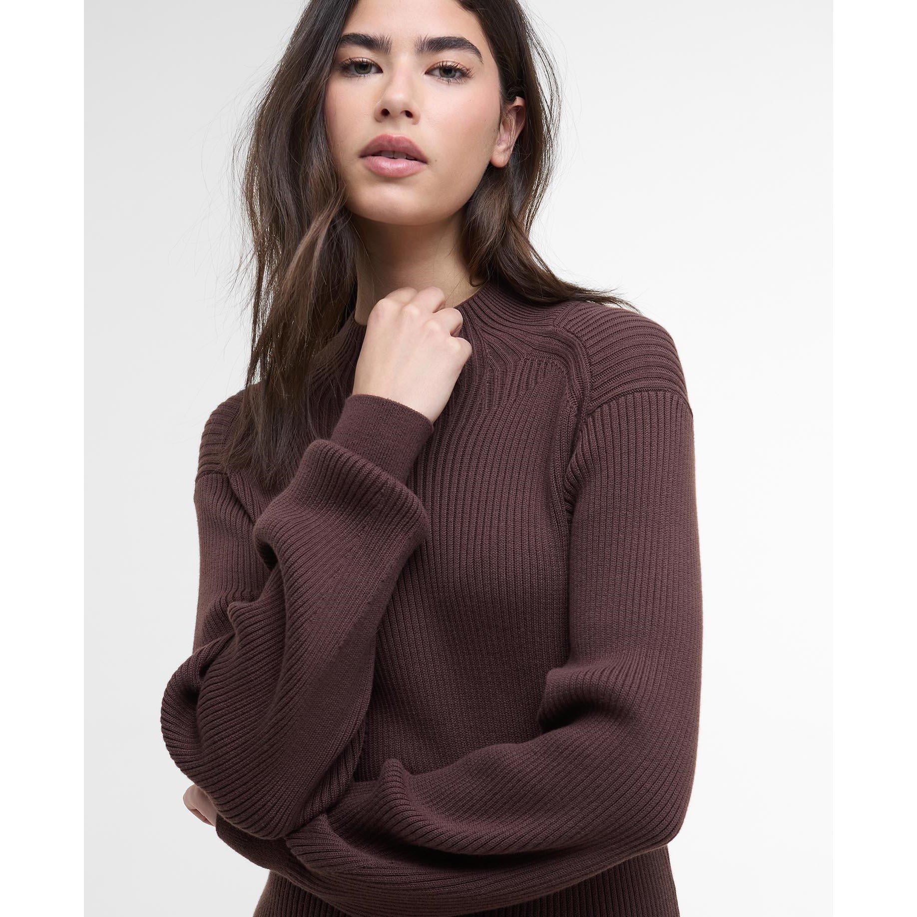 Chocolate - Barbour International - Women's B.Intense Kaia Knitted Jumper Dress - 4