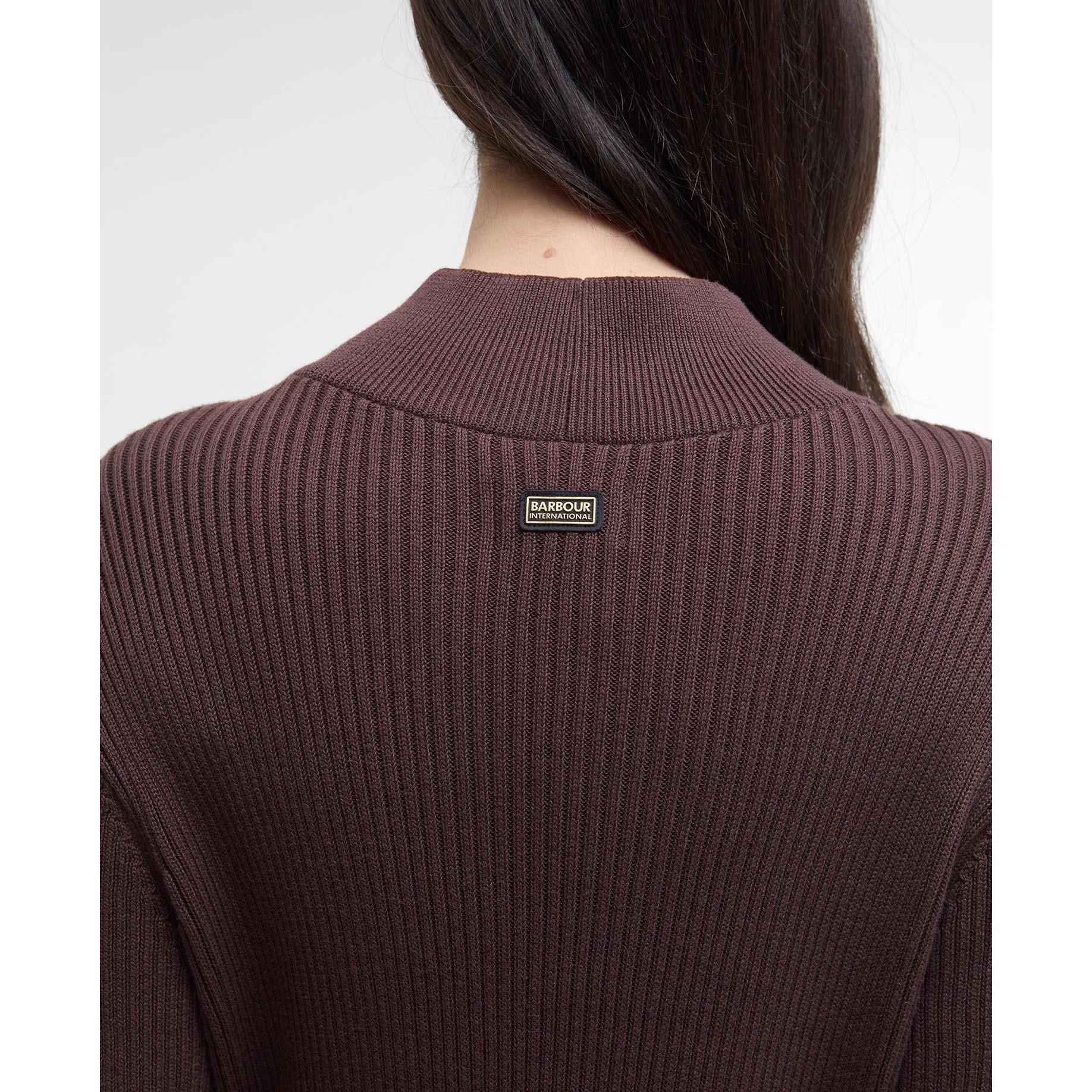 Chocolate - Barbour International - Women's B.Intense Kaia Knitted Jumper Dress - 5