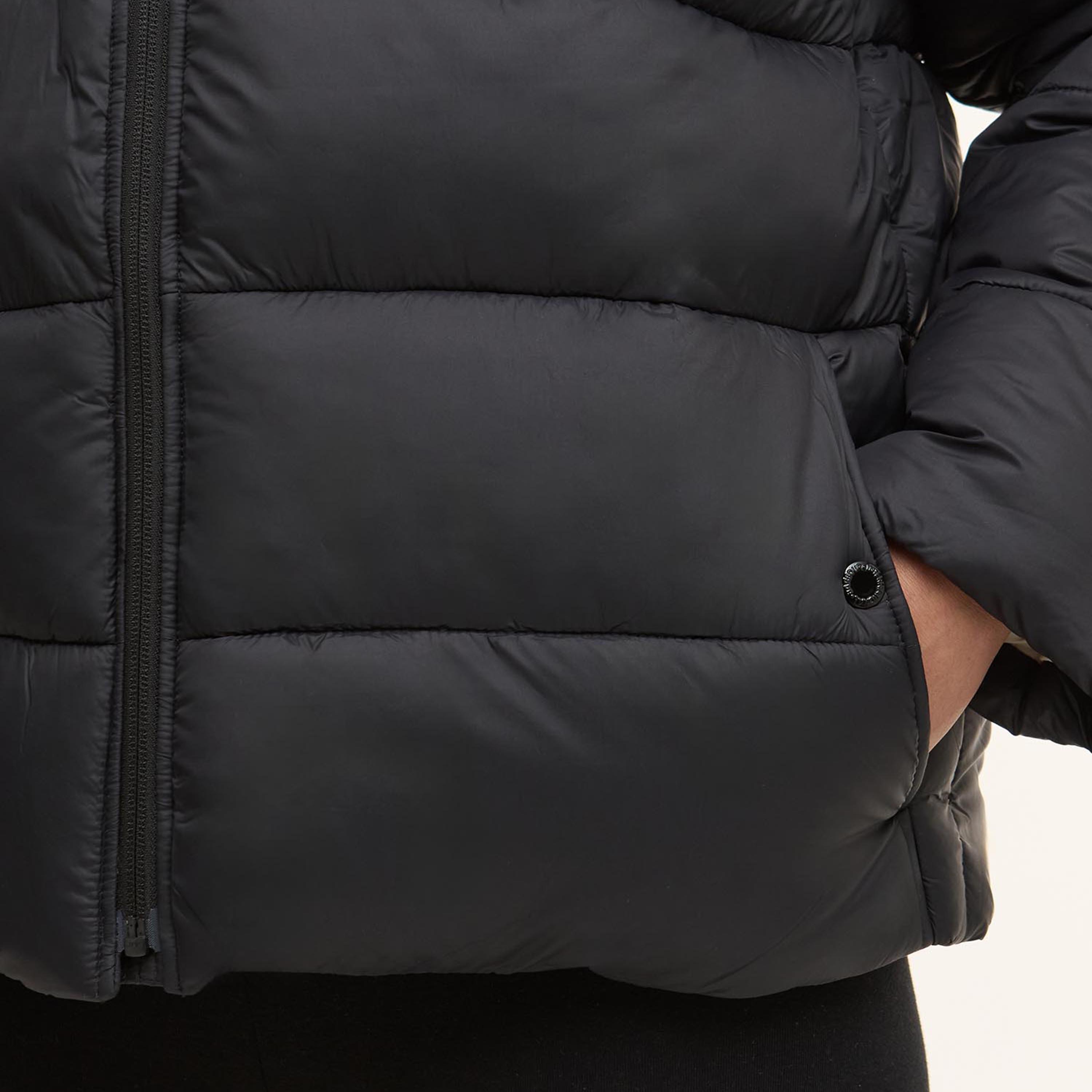 Black - Barbour International - Women's Olivios Hooded Long Sleeve Full Zip Short Puffer Jacket - 6