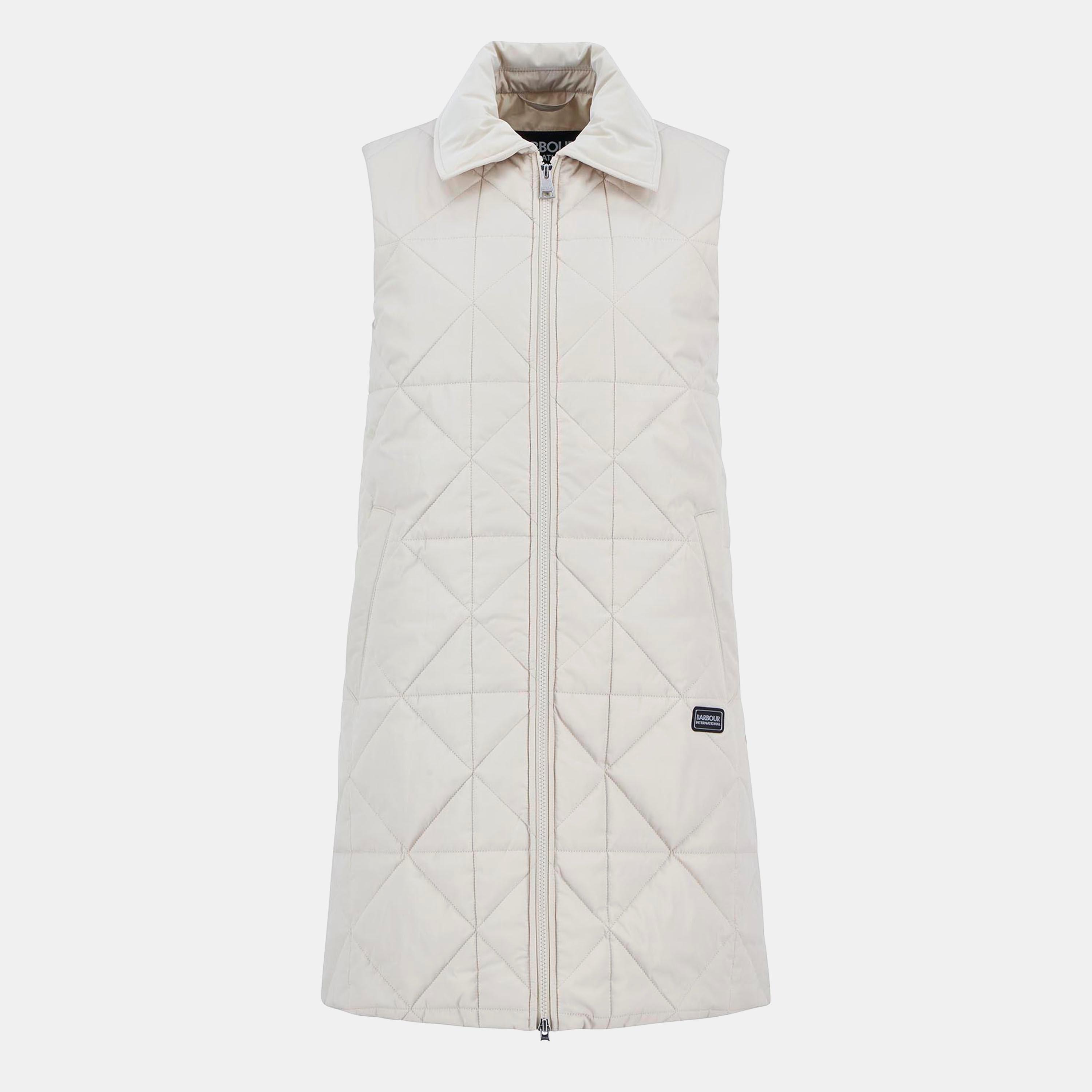 Barbour International Women's Reno Quilted Faux-Velvet Collar Gilet - Jasmine - 14 (L)