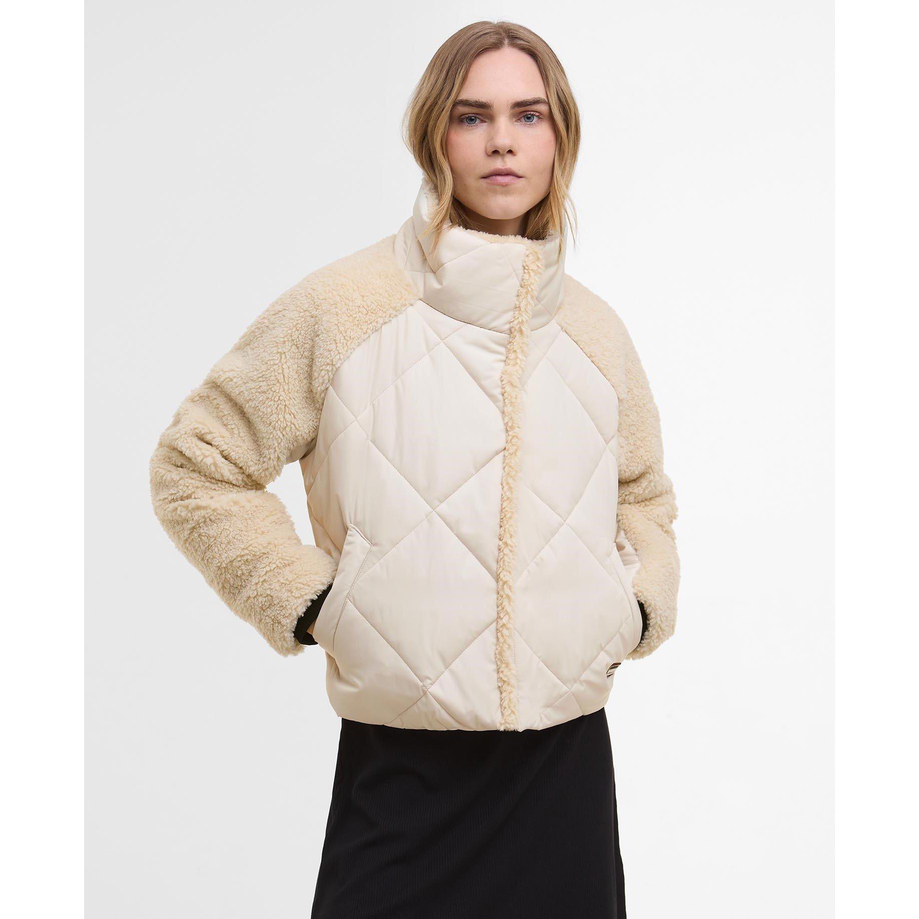 Jasmine - Barbour International - Women's Osaka Quilted Funnel Neck Long Sleeve Sherpa Jacket - 2