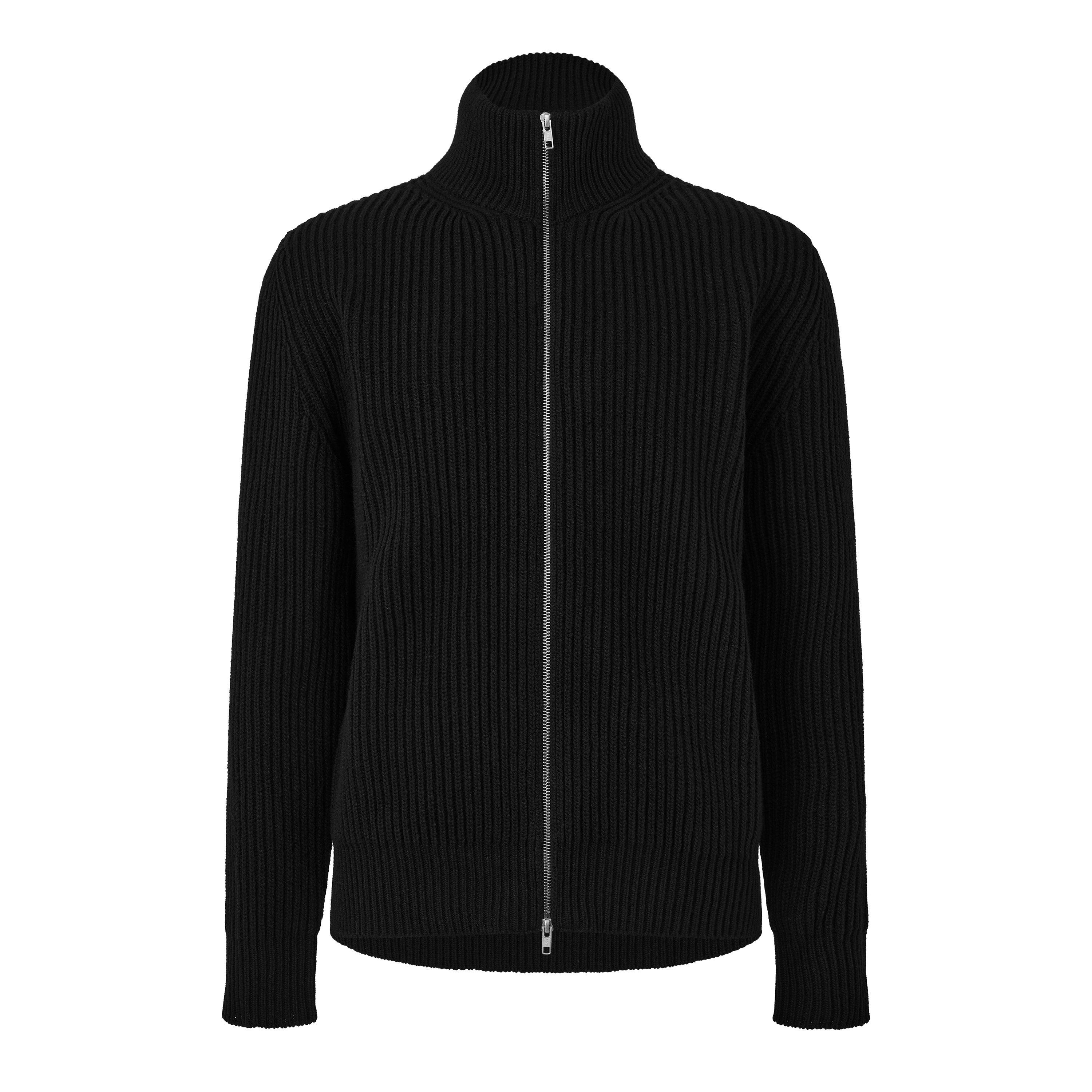 MM6 Maison Margiela Ribbed Knit Jacket - Beige Melange - Large
