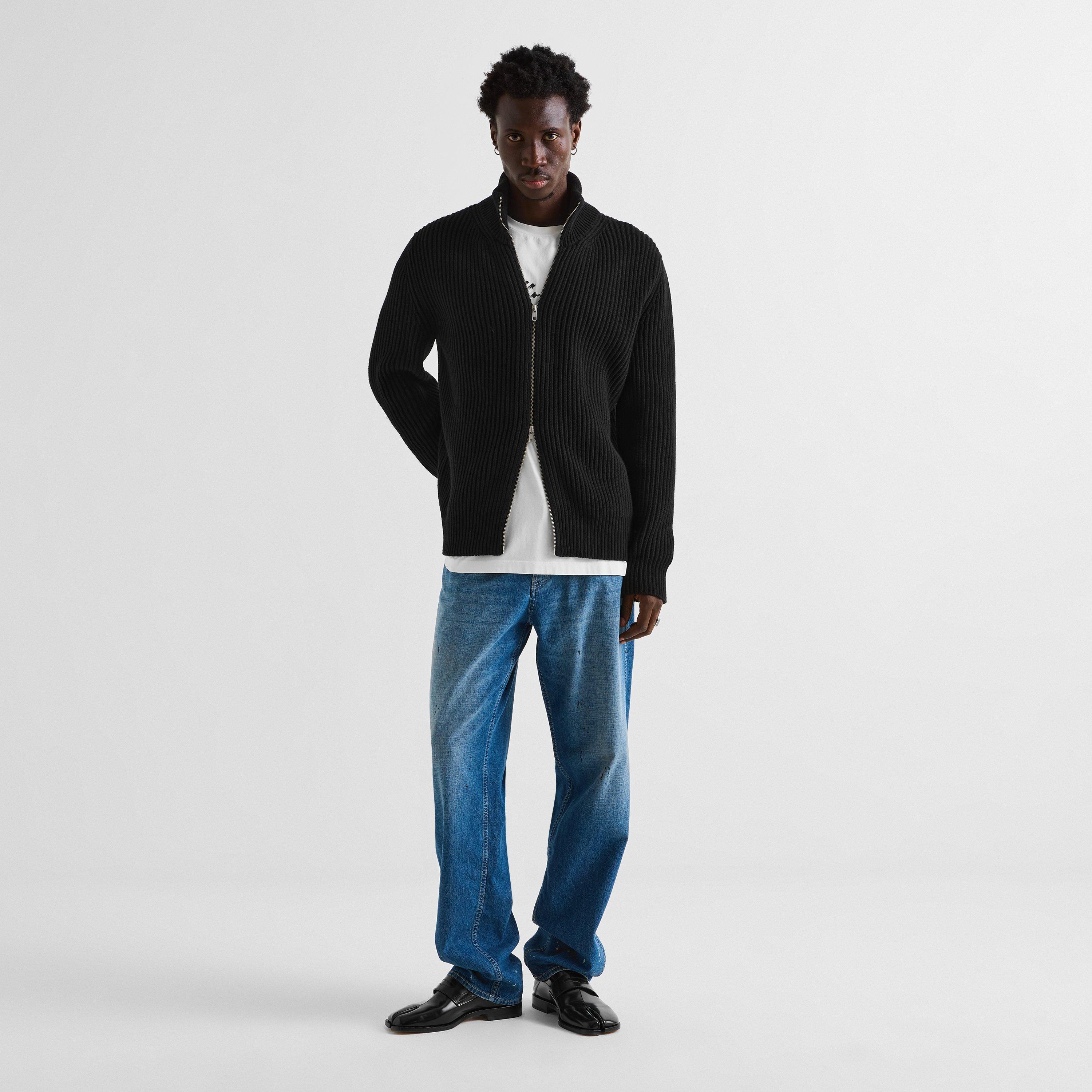 Beige Melange - MM6 Maison Margiela - Ribbed Knit Jacket - 6