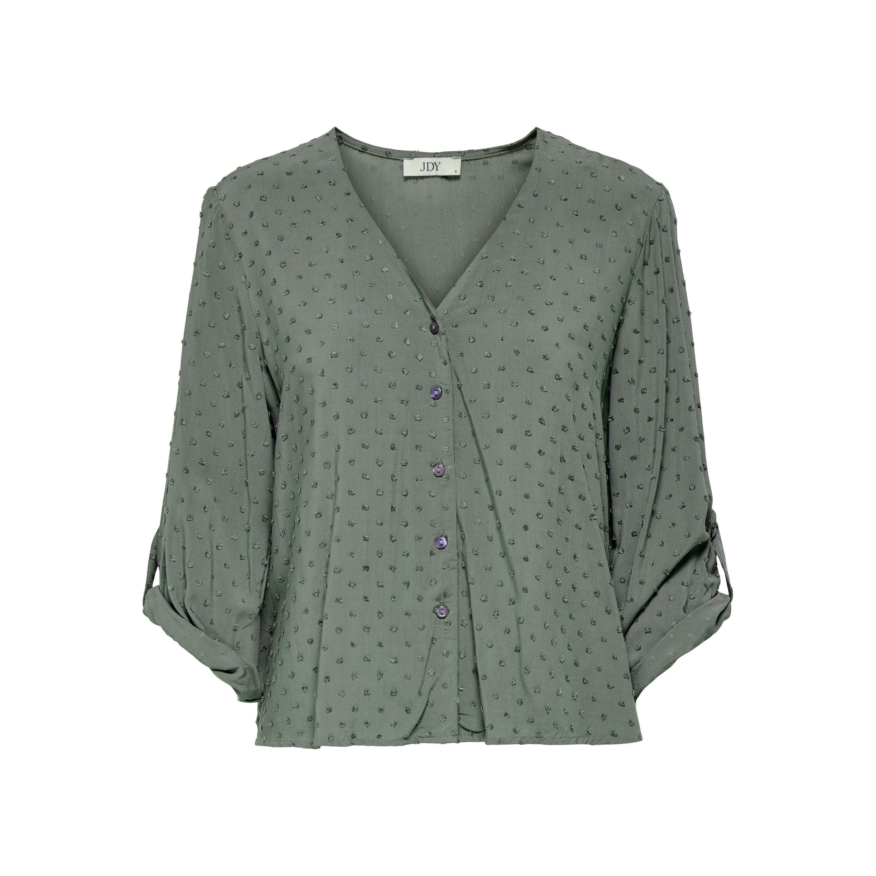 Castor Gray - Only - Long Sleeve Plain Shirt - 6