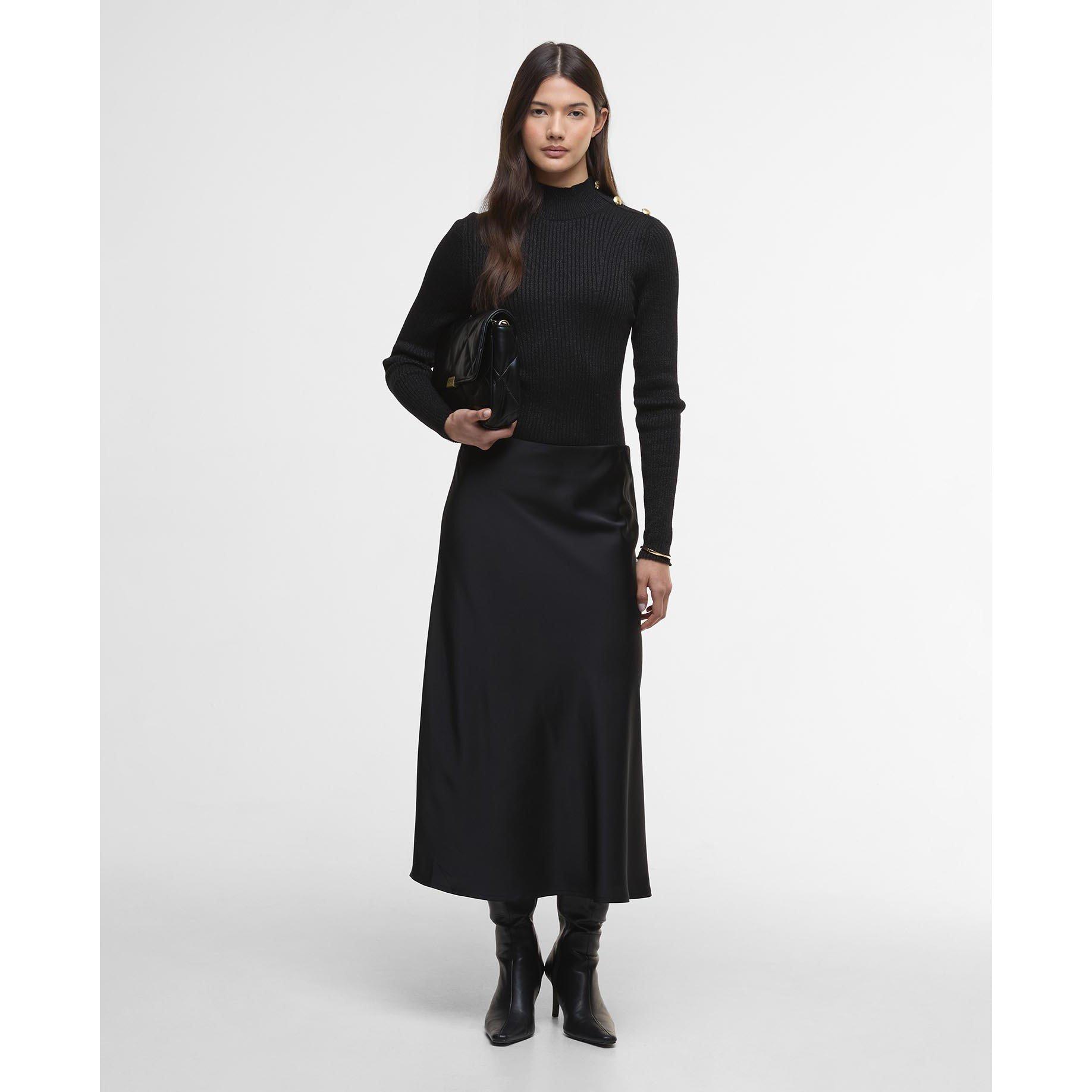 Black - Barbour International - Stella Ribbed Jumper - 6