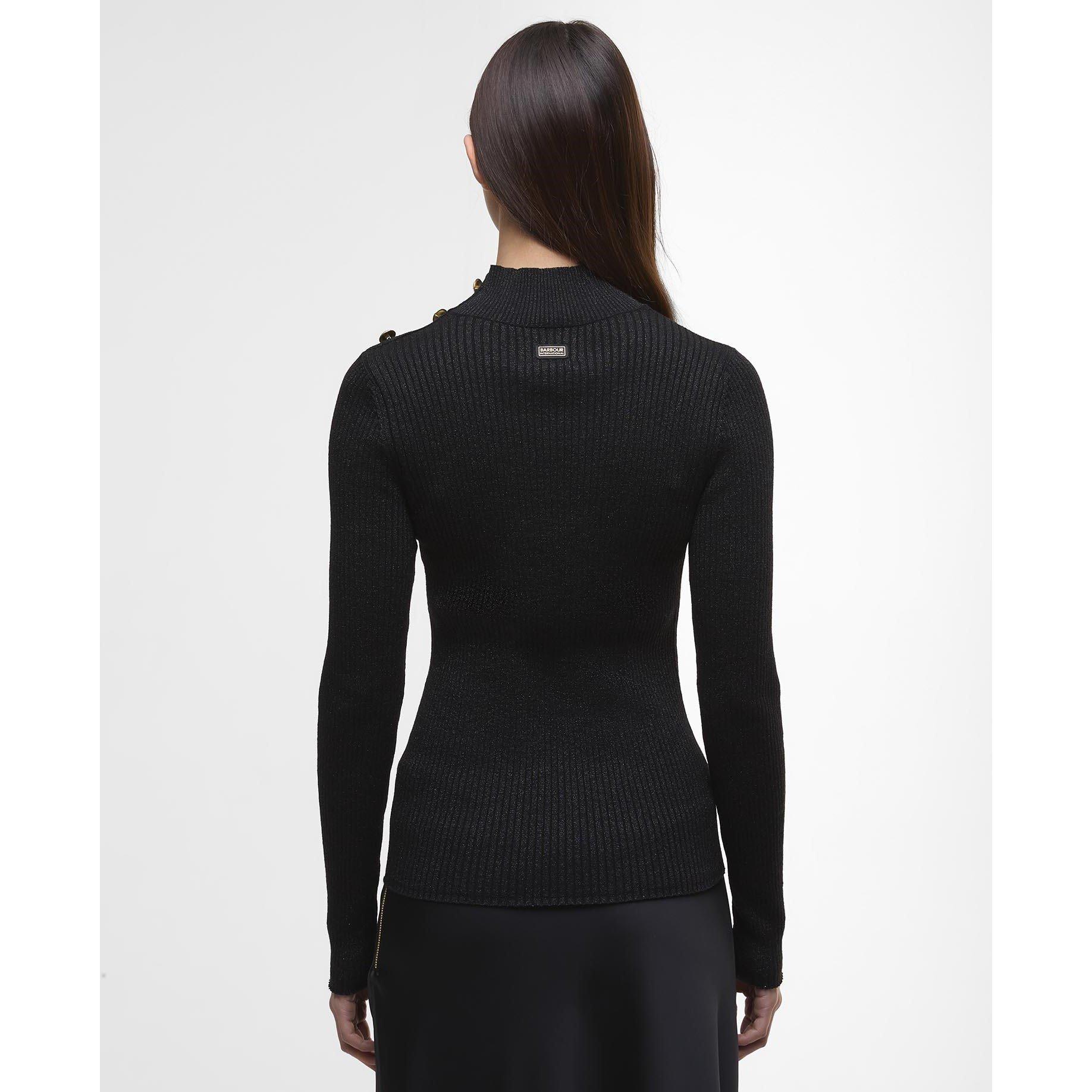 Black - Barbour International - Stella Ribbed Jumper - 3