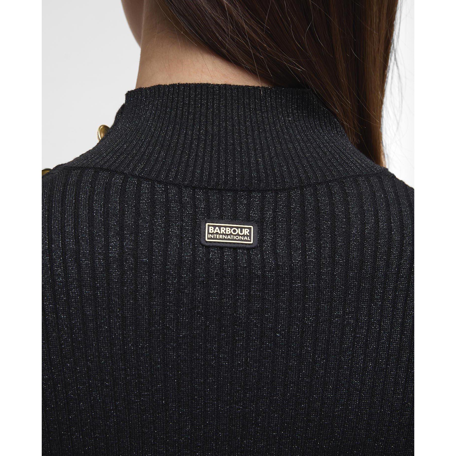 Black - Barbour International - Stella Ribbed Jumper - 5