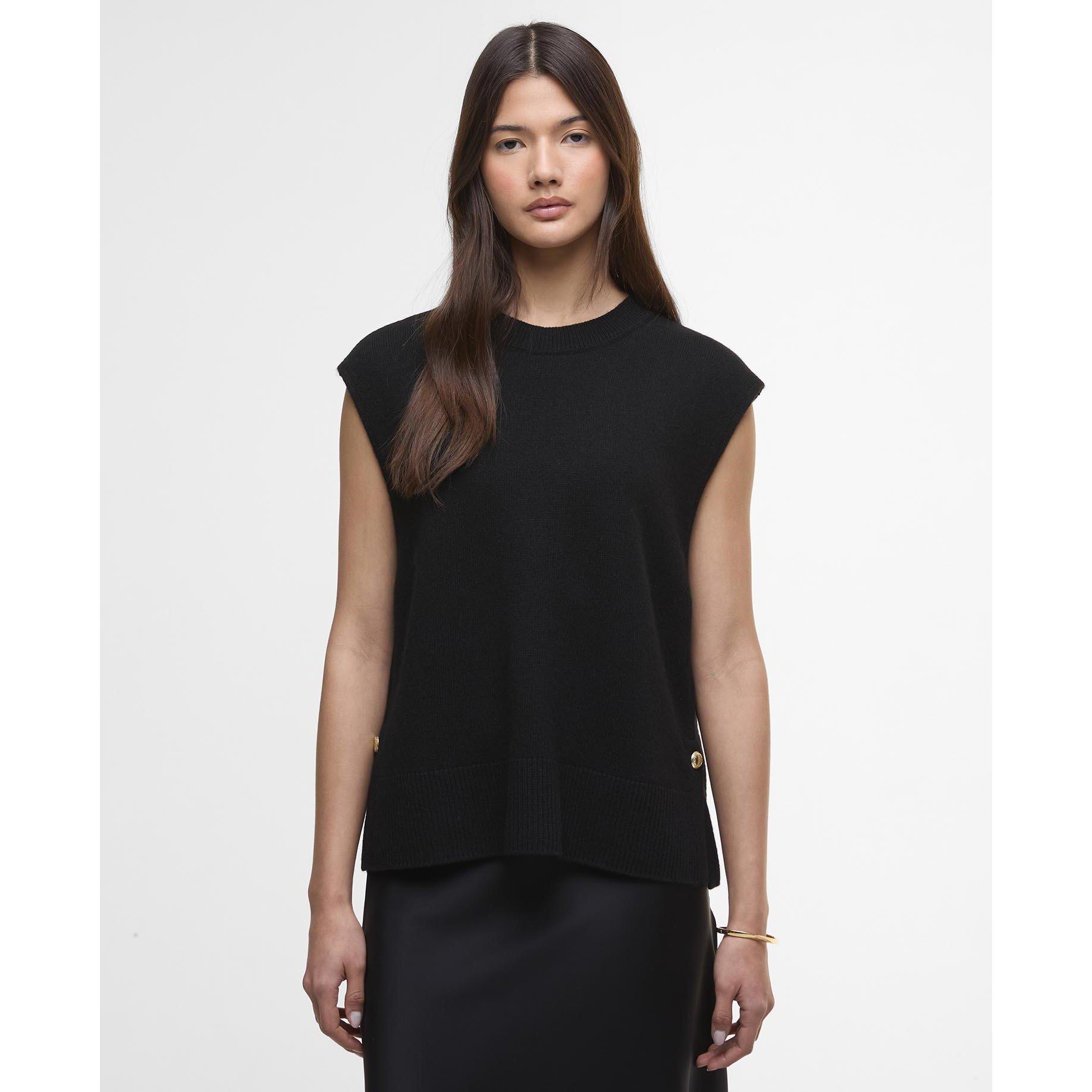 Black - Barbour International - Lana Sweater Vest - 2