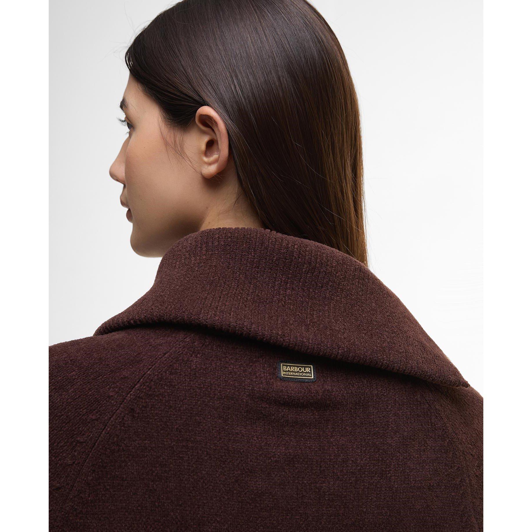 Chocolate - Barbour International - Saskia Funnel-Neck Jumper - 5