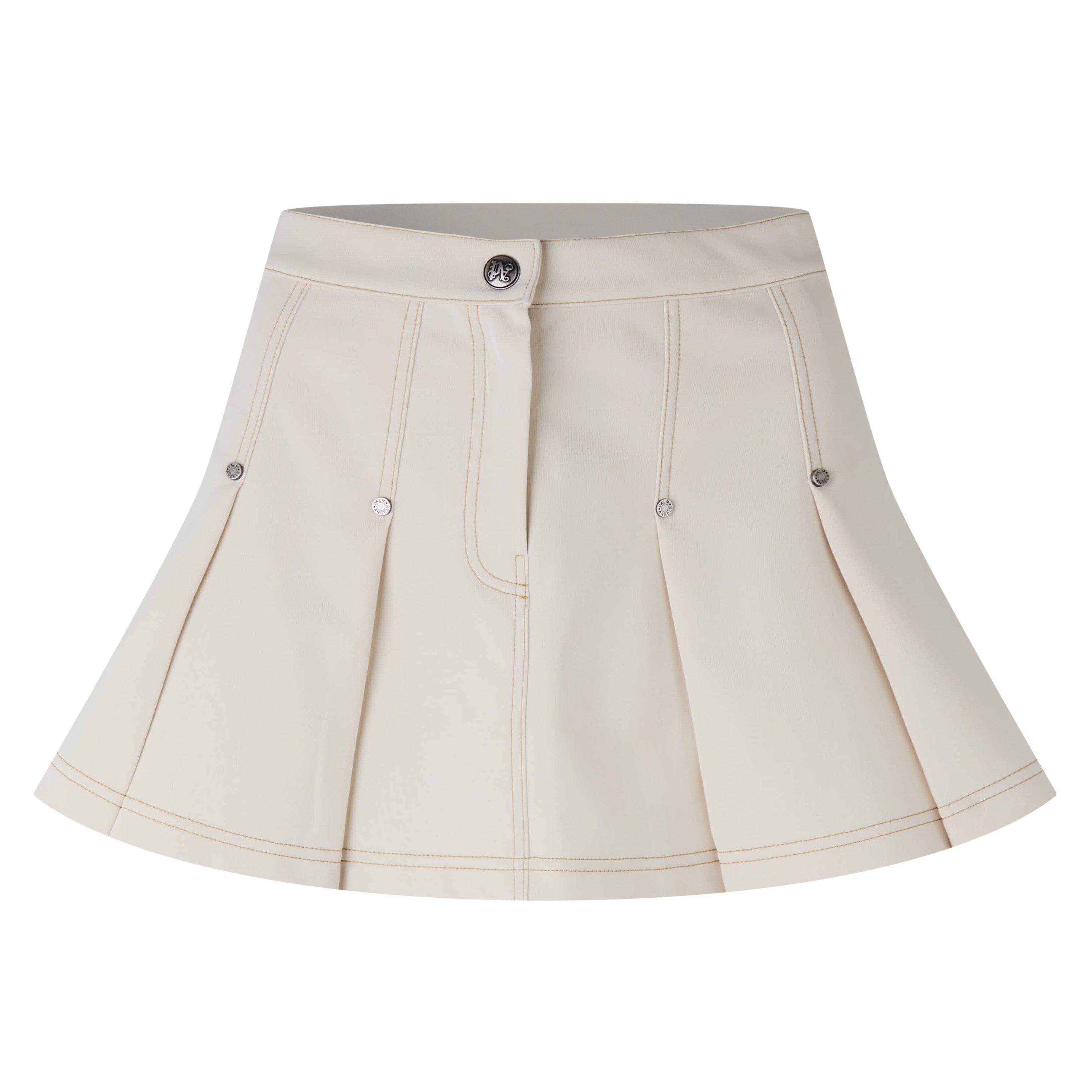 Palm Angels Women's Pleated Mini Skirts - Ivory - 14 (L)