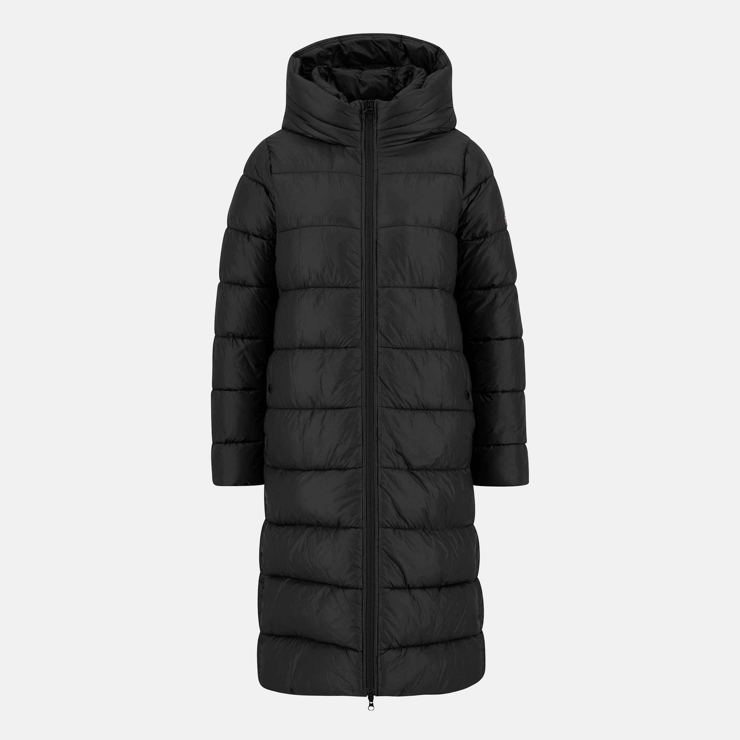 Barbour International Women's Olivios Lightweight Hooded Long Puffer Jacket - Black - 16 (XL)