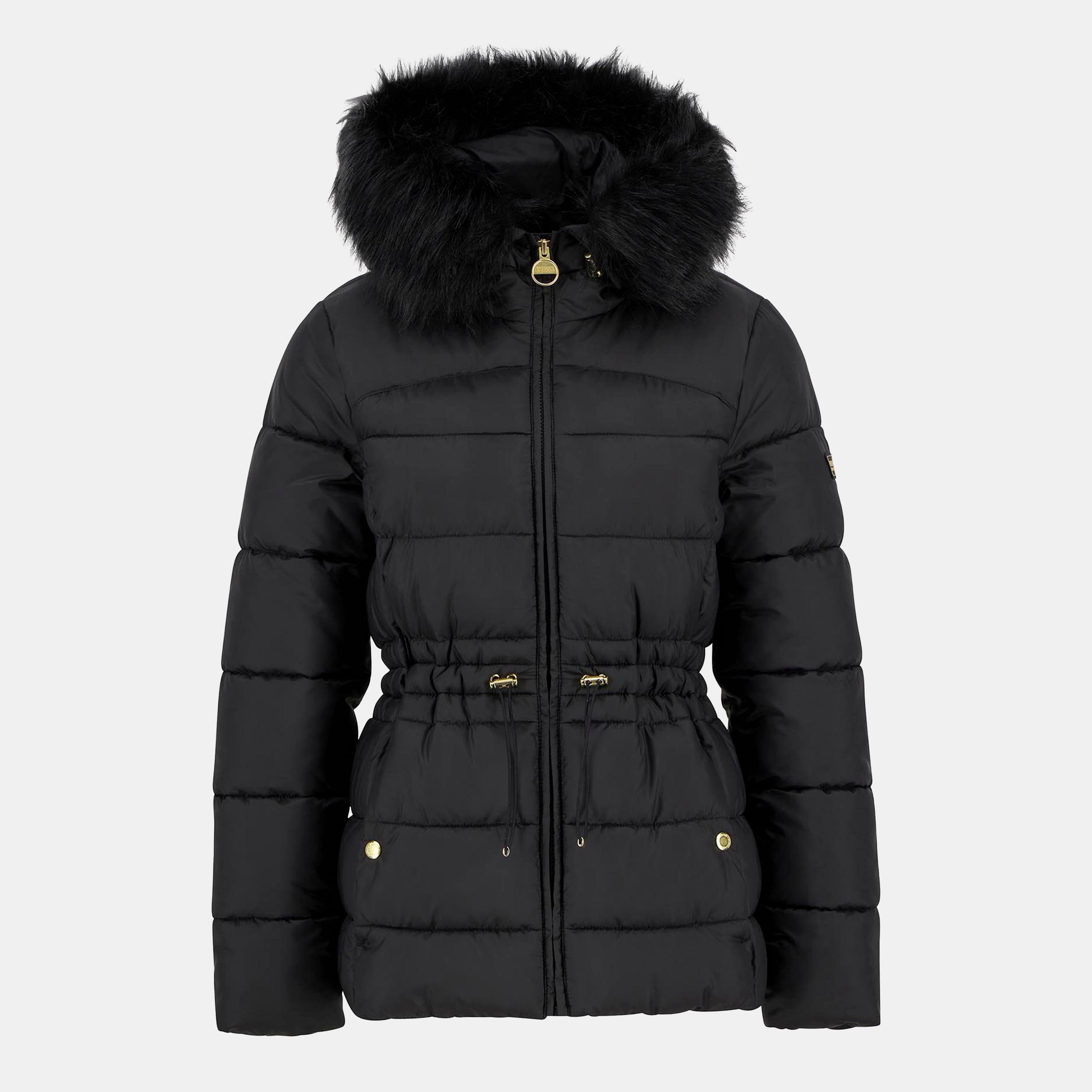 Black - Barbour International - Women's Cher Detachable Hood Long Sleeve Medium Puffer Jacket - 1