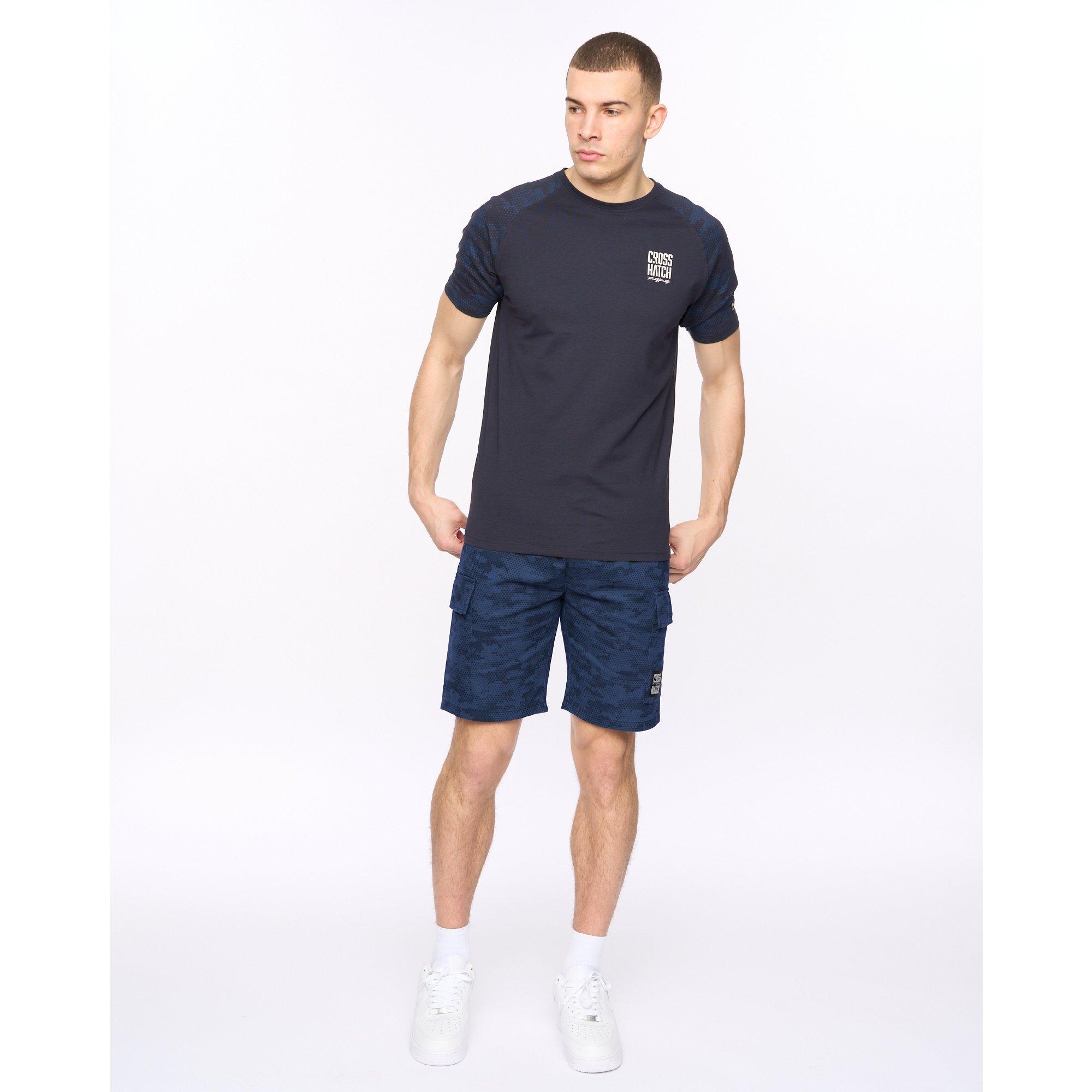 NAVY - Crosshatch - Men's Janscore Cotton Tracksuit Shorts - 5