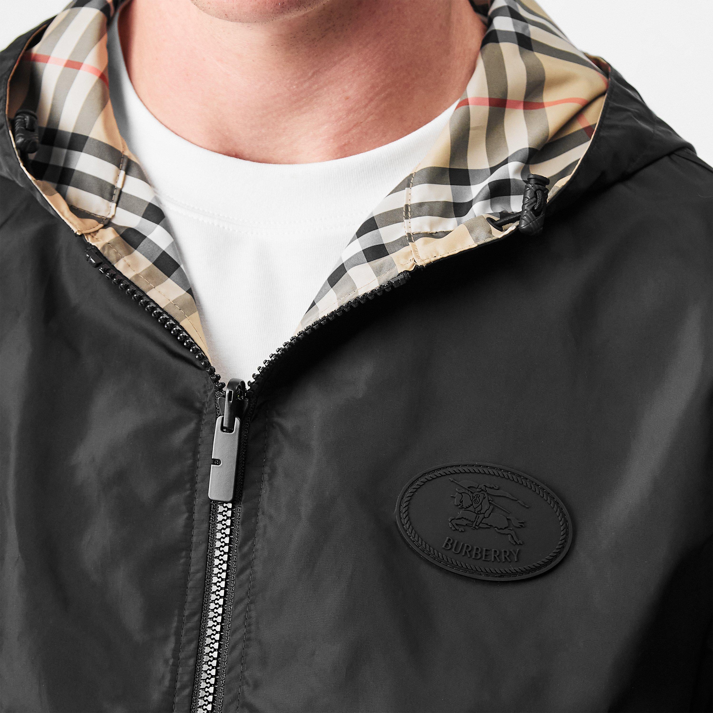 Sand - Burberry - Men's Reversible Check Long Sleeve Windbreaker - 5