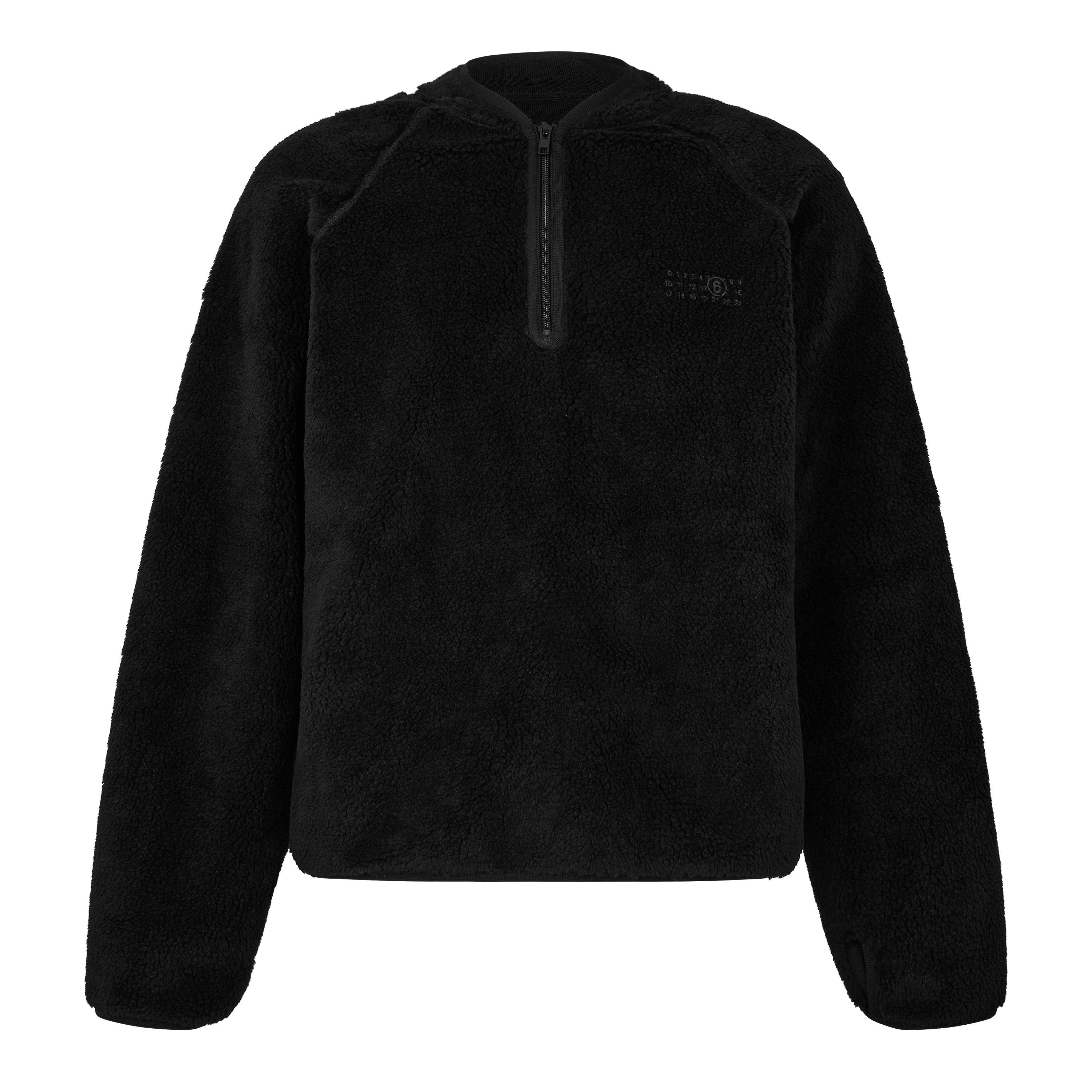 MM6 Maison Margiela Reversible Teddy Fleece Sweatshirt - Black - Medium