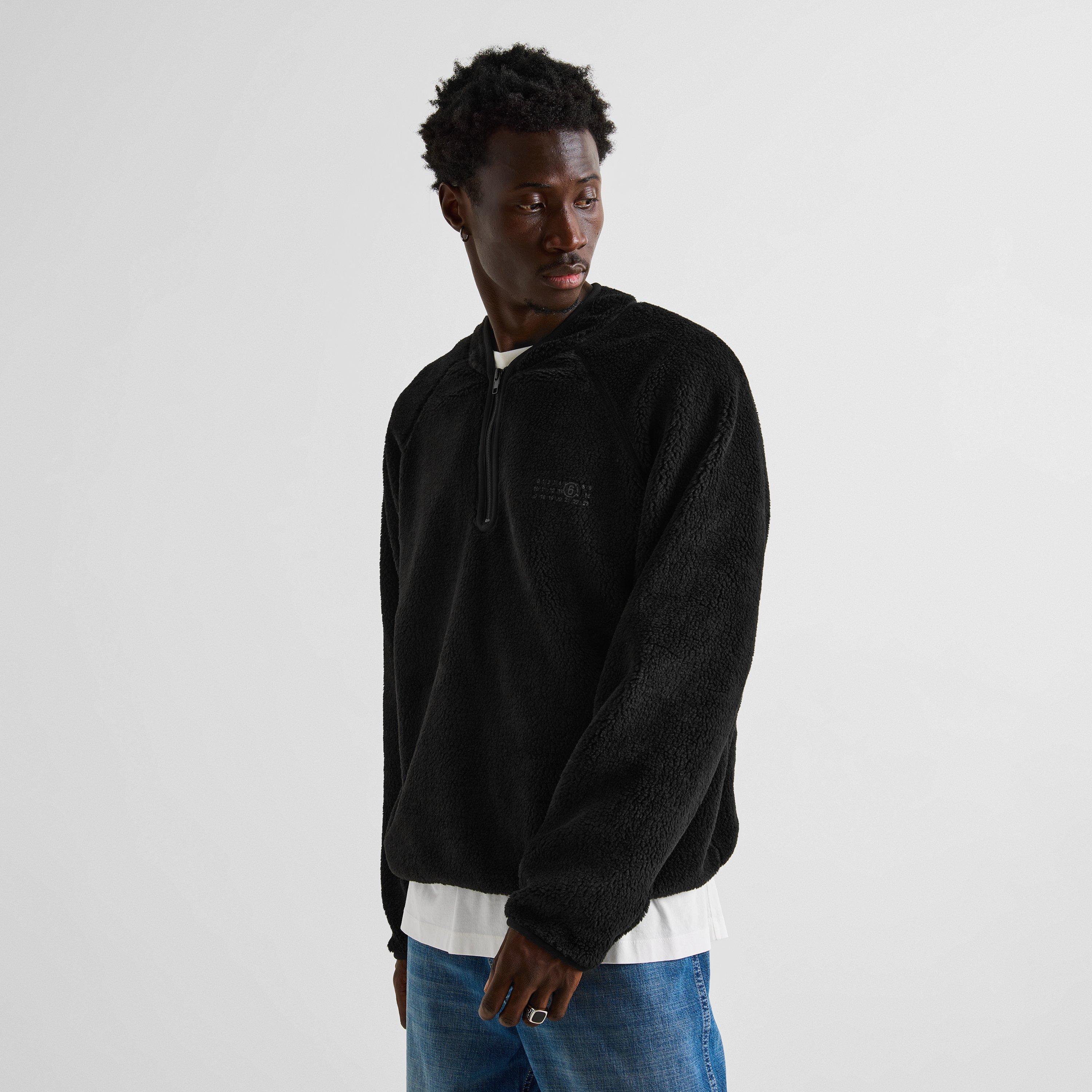 Black - MM6 Maison Margiela - Reversible Teddy Fleece Sweatshirt - 3