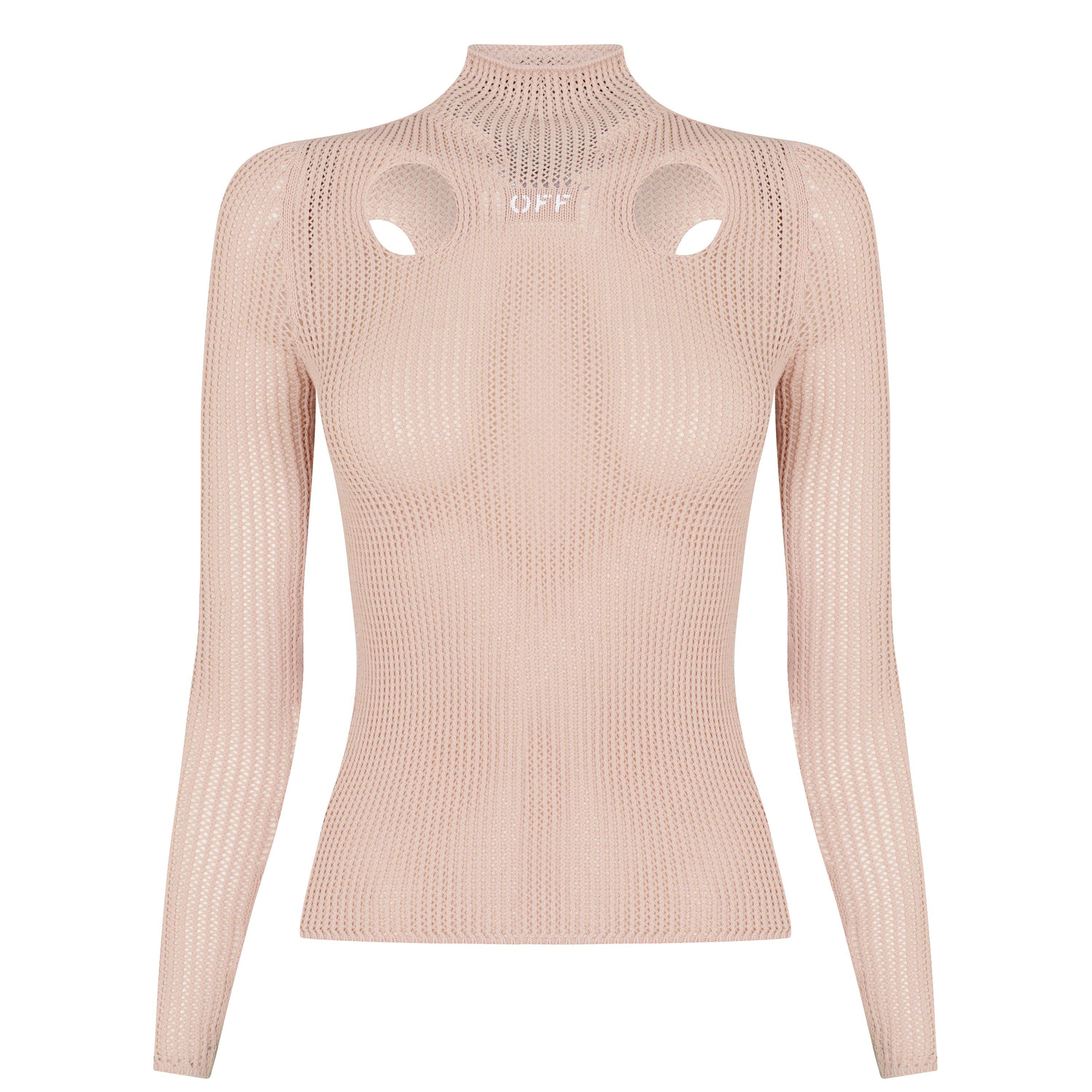 Naakt 3100 - Off White - Women's Holy TS Meteor Knit Top, Knitwear - 5