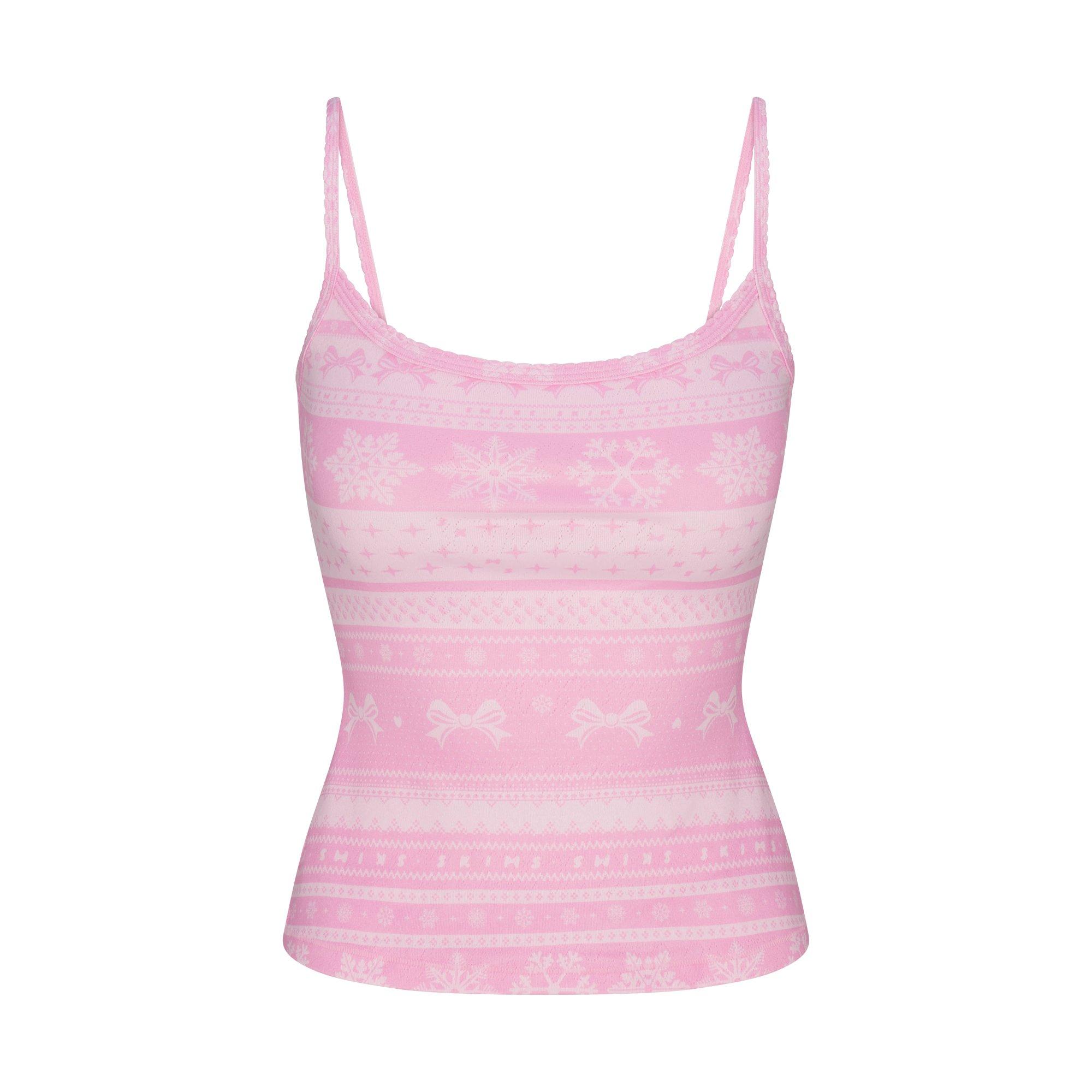 SKIMS Womens Logo Plush Pointelle Cami