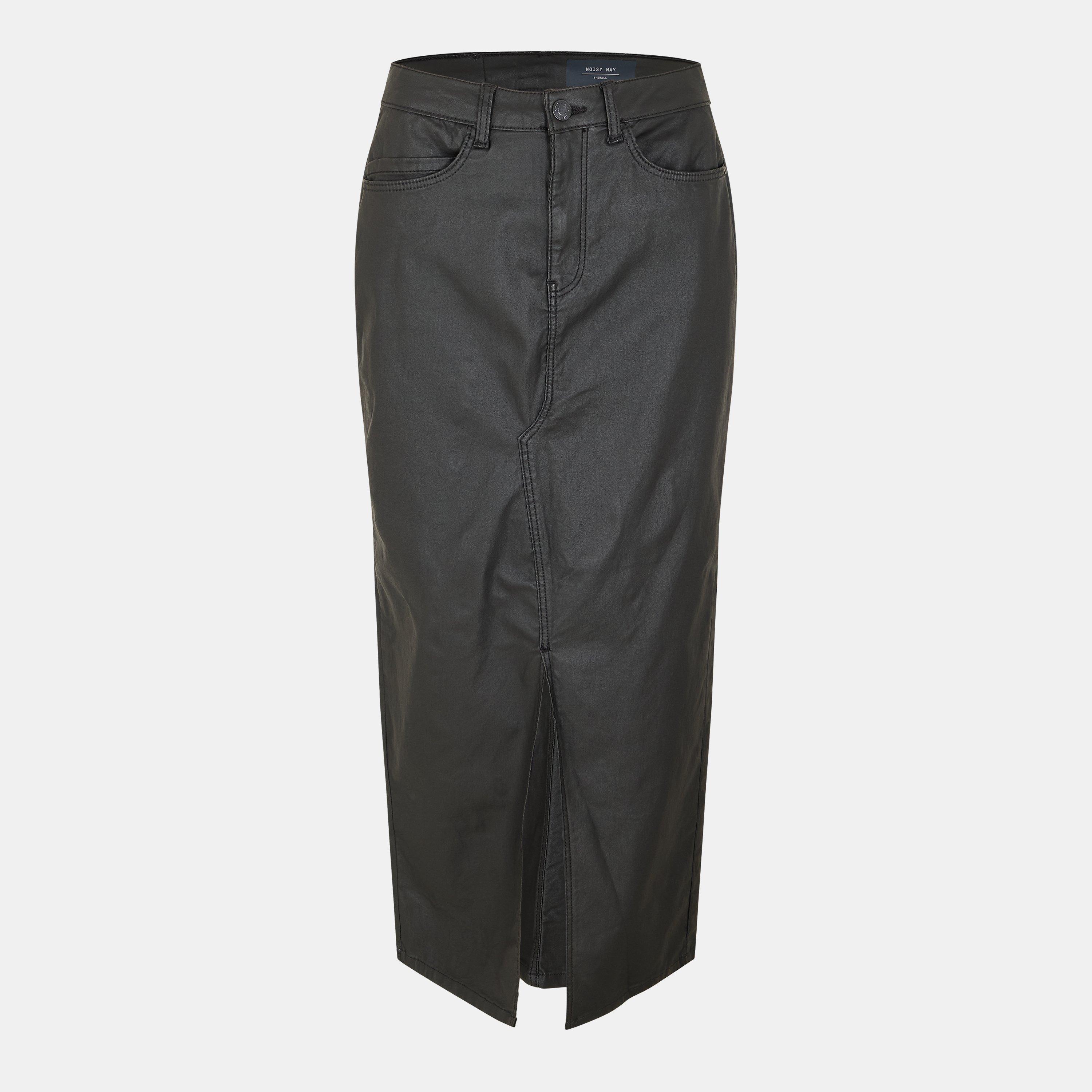 Zwart - Noisy May - Women's Slit Maxi Skirt - 1