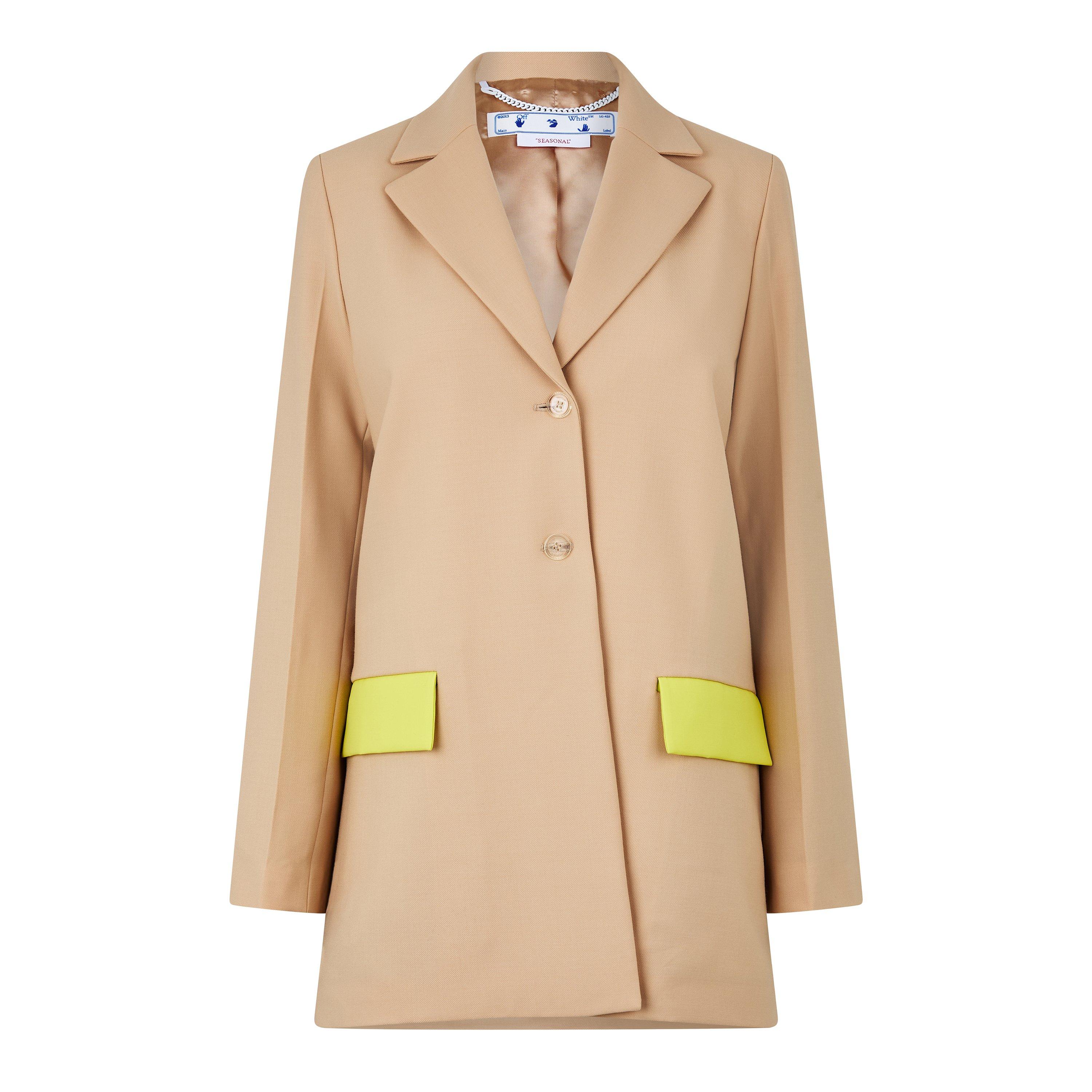 Off White Women's Off-White Active Wool Long Sleeve Standard Fit Blazer