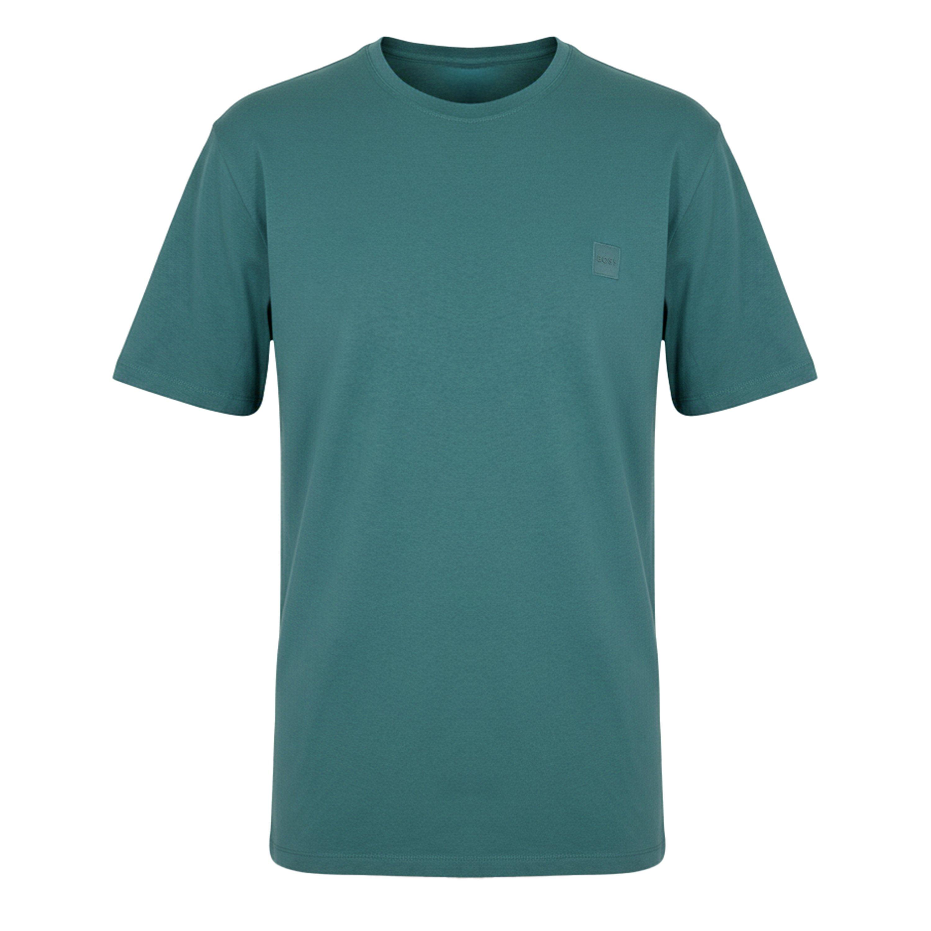 Boss Men's Orange Tales T-Shirt With Logo Patch Premium Cotton - Open Green - XL