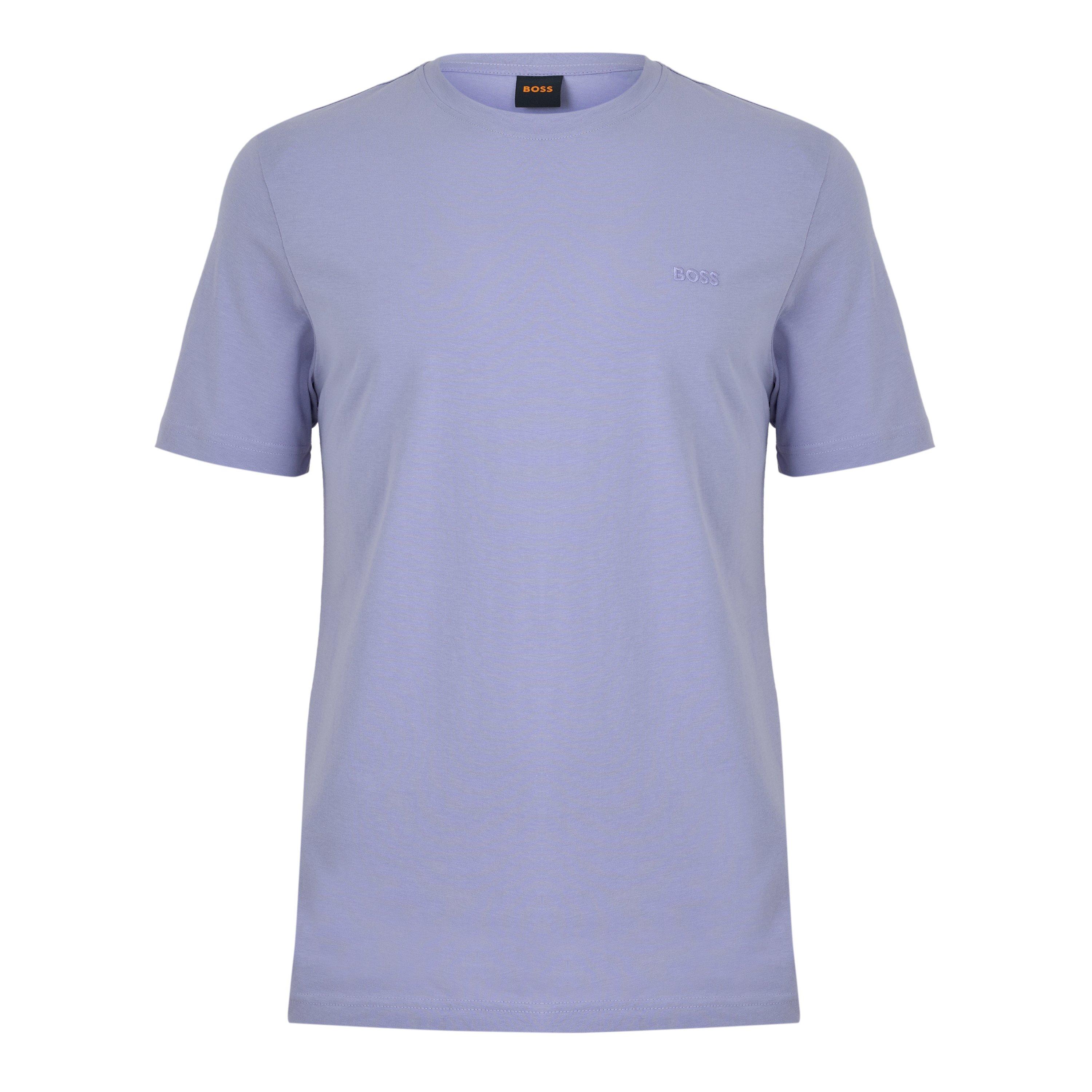 Boss Mens BOSS ORANGE Tales T-Shirt with Logo Patch Premium Cotton