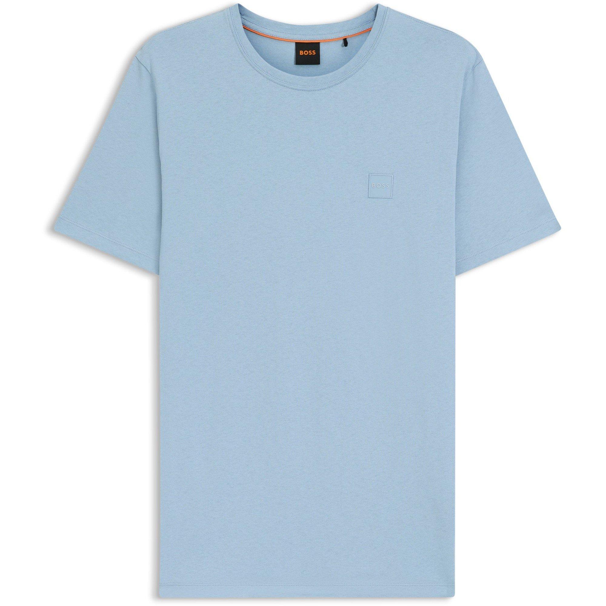 Boss Mens BOSS ORANGE Tales T-Shirt with Logo Patch Premium Cotton - Blue 458 - Size 3XL