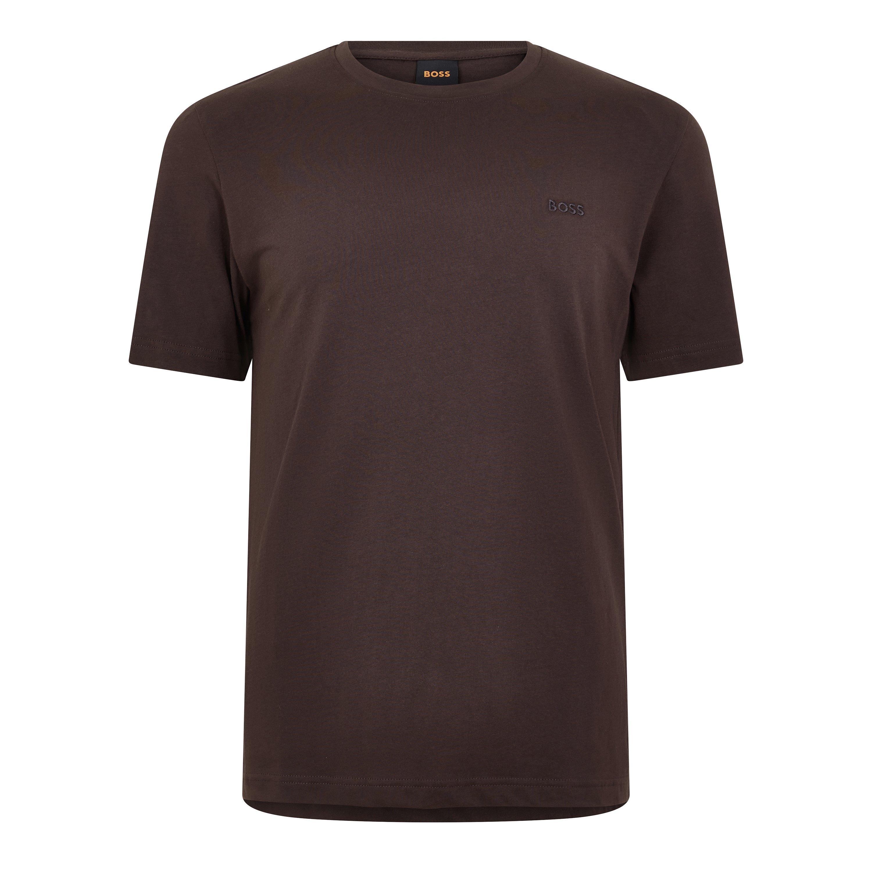 Boss Mens BOSS ORANGE Tales T-Shirt with Logo Patch Premium Cotton