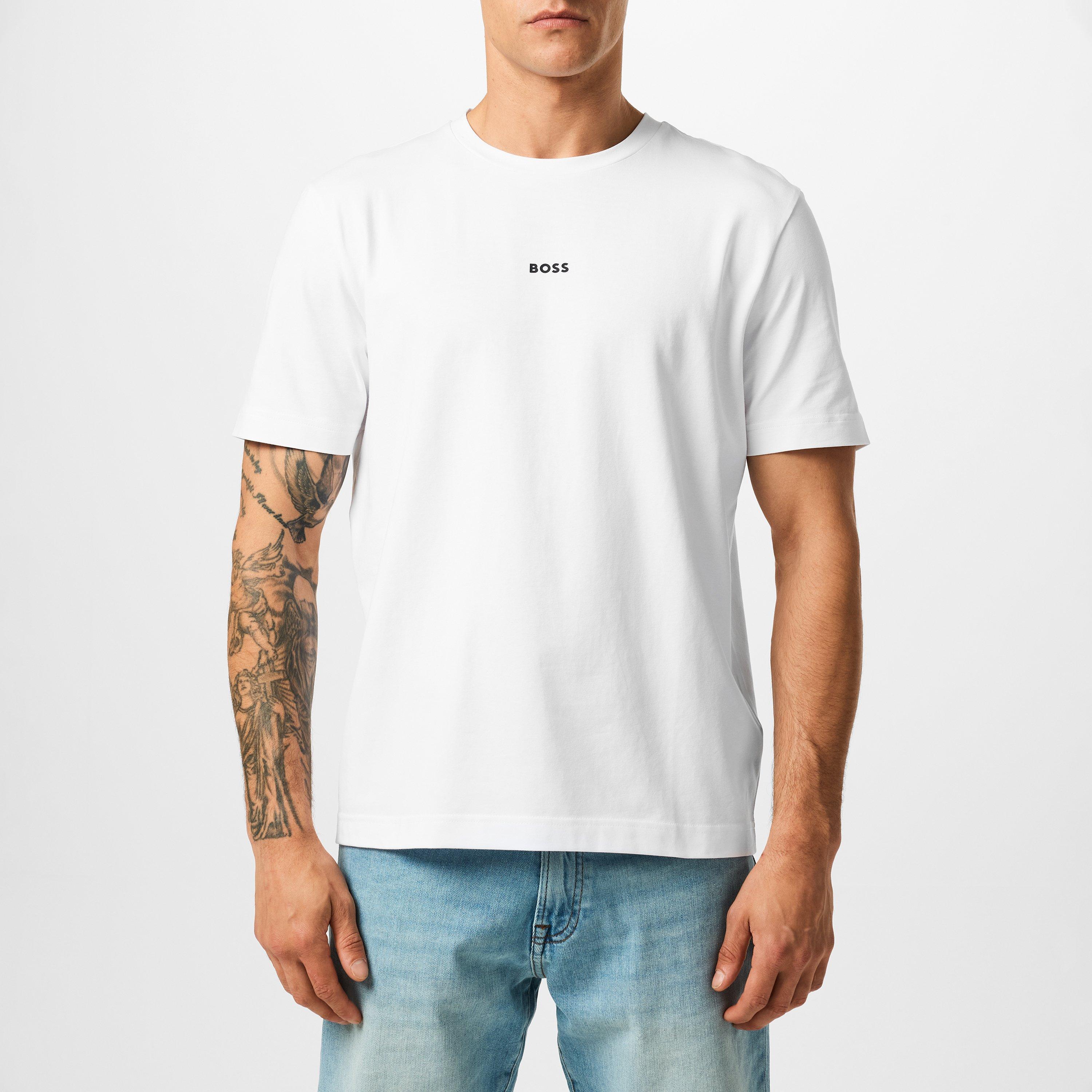 White 100 - Boss - Mens BOSS ORANGE Oversized Tchup T-Shirt with Logo Detail - 3