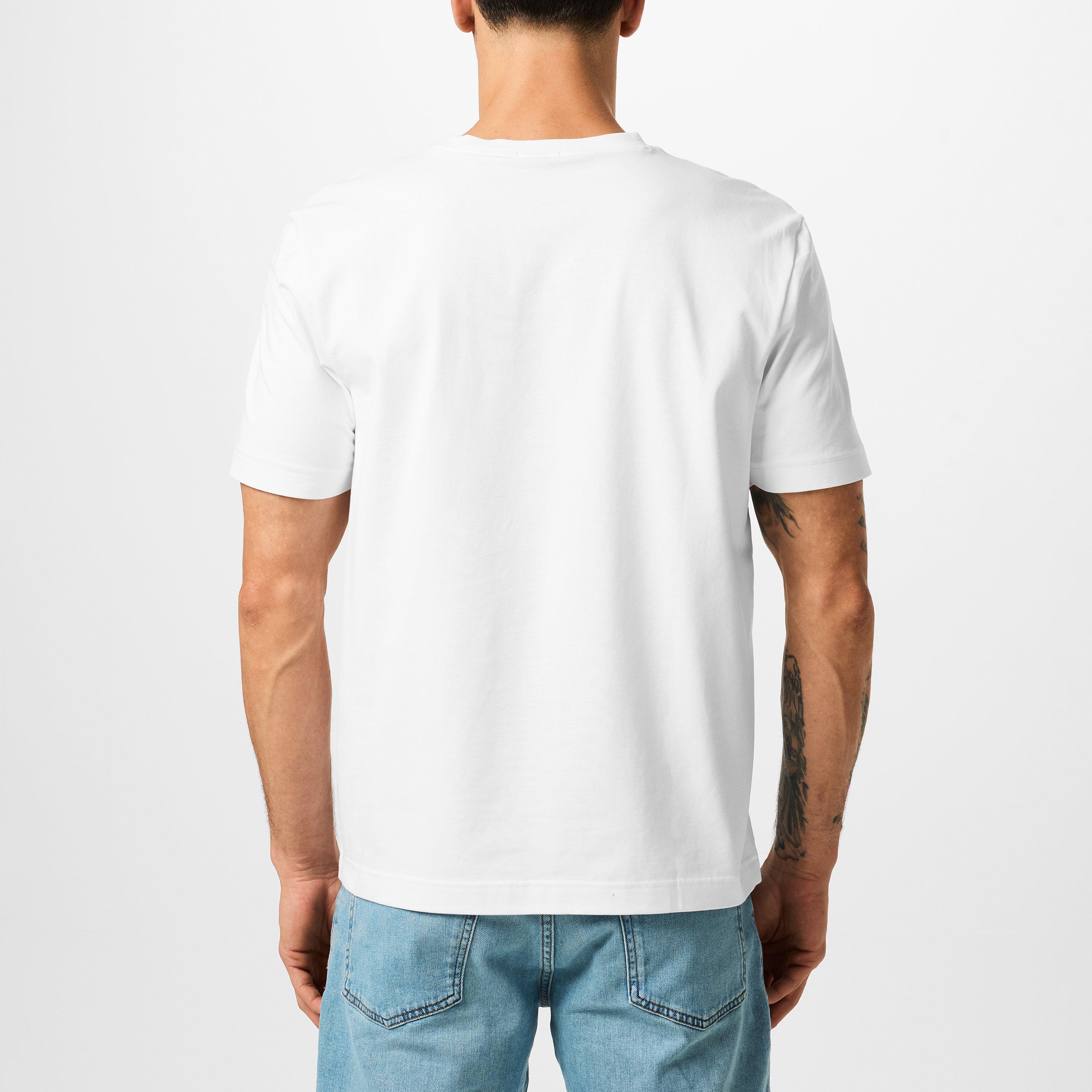 White 100 - Boss - Mens BOSS ORANGE Oversized Tchup T-Shirt with Logo Detail - 4