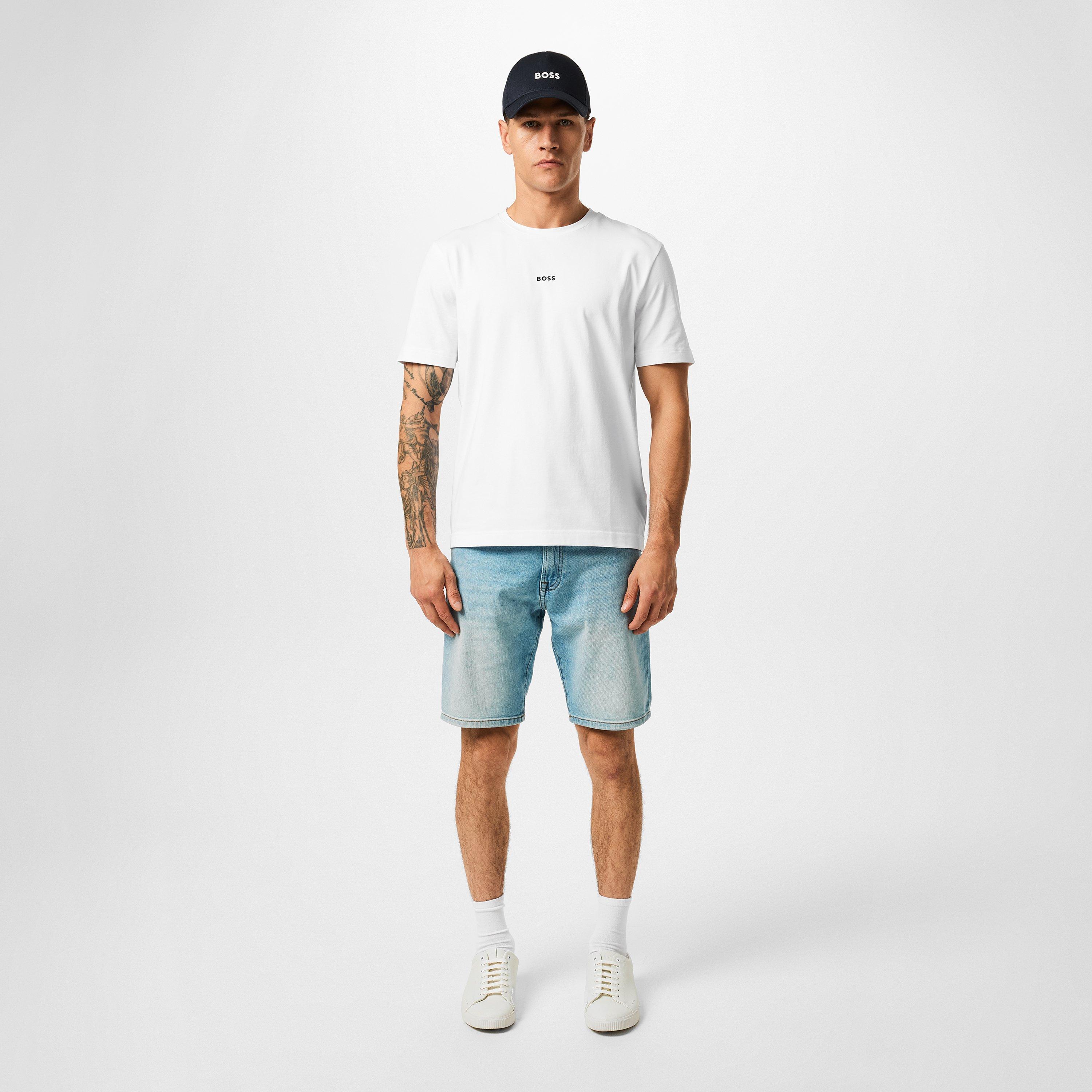 White 100 - Boss - Mens BOSS ORANGE Oversized Tchup T-Shirt with Logo Detail - 6