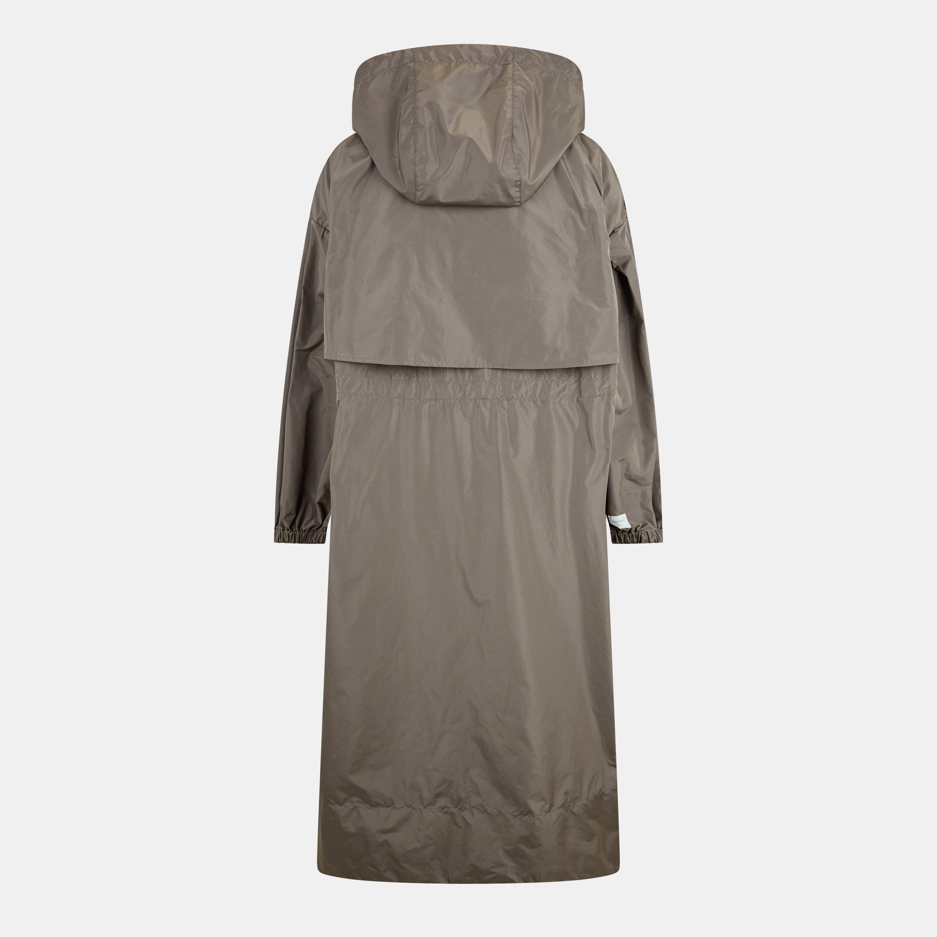 Clay - Max Mara - Women's Teodoro Cotton Hooded Long Sleeve Belted Trench Coat - 2