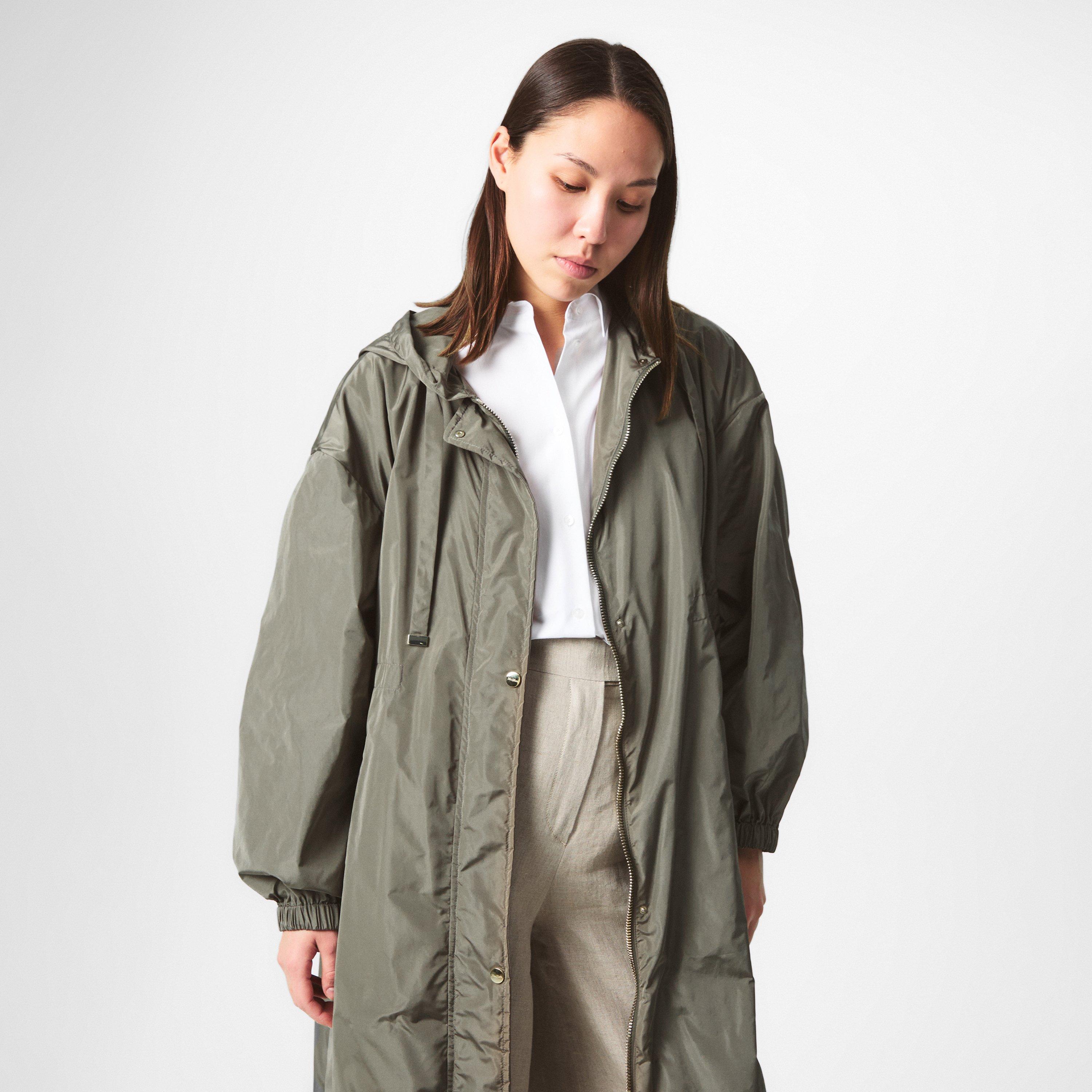 Clay - Max Mara - Women's Teodoro Cotton Hooded Long Sleeve Belted Trench Coat - 3