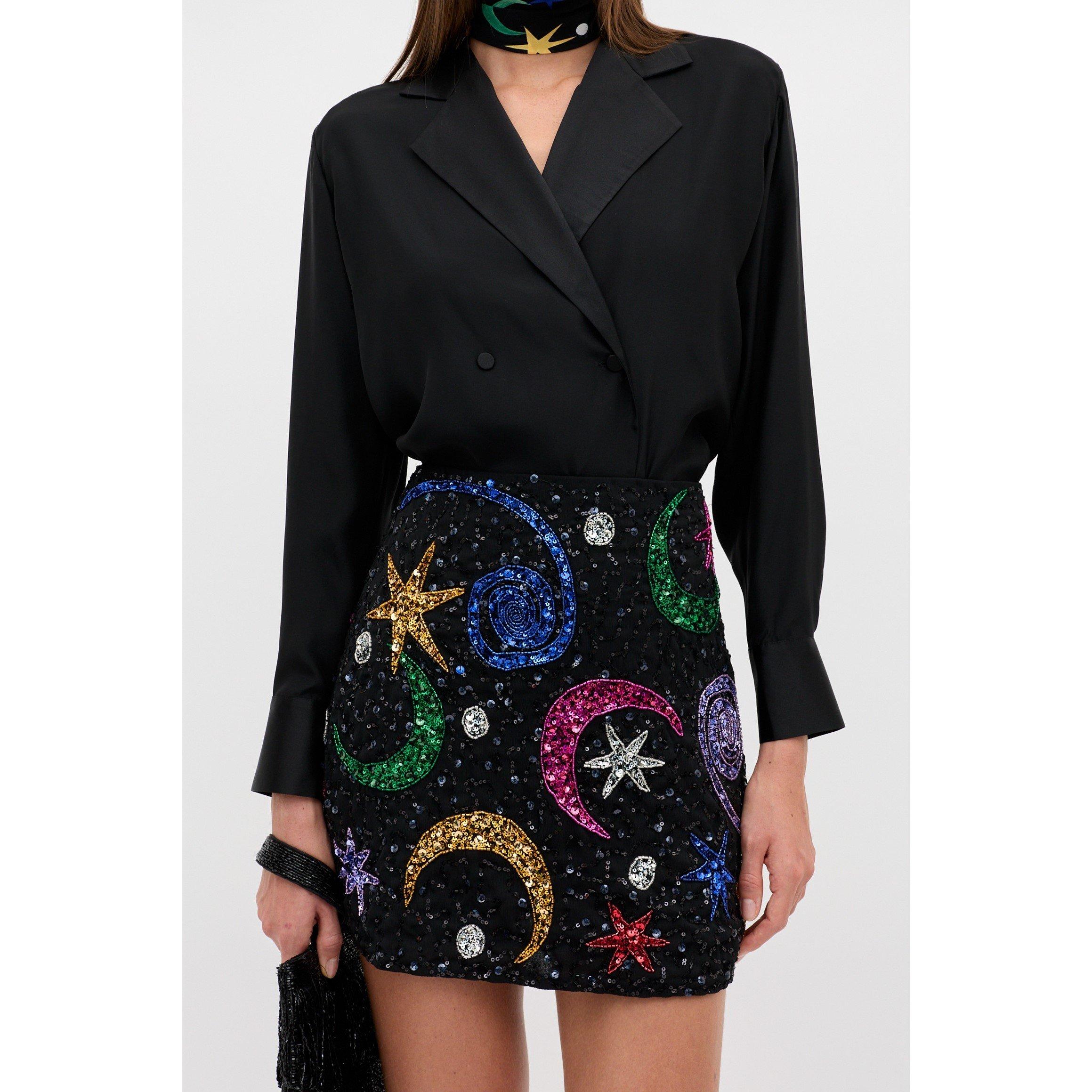 Moon Black - RIXO - Rixo Minna Skirt Ld71 - 2