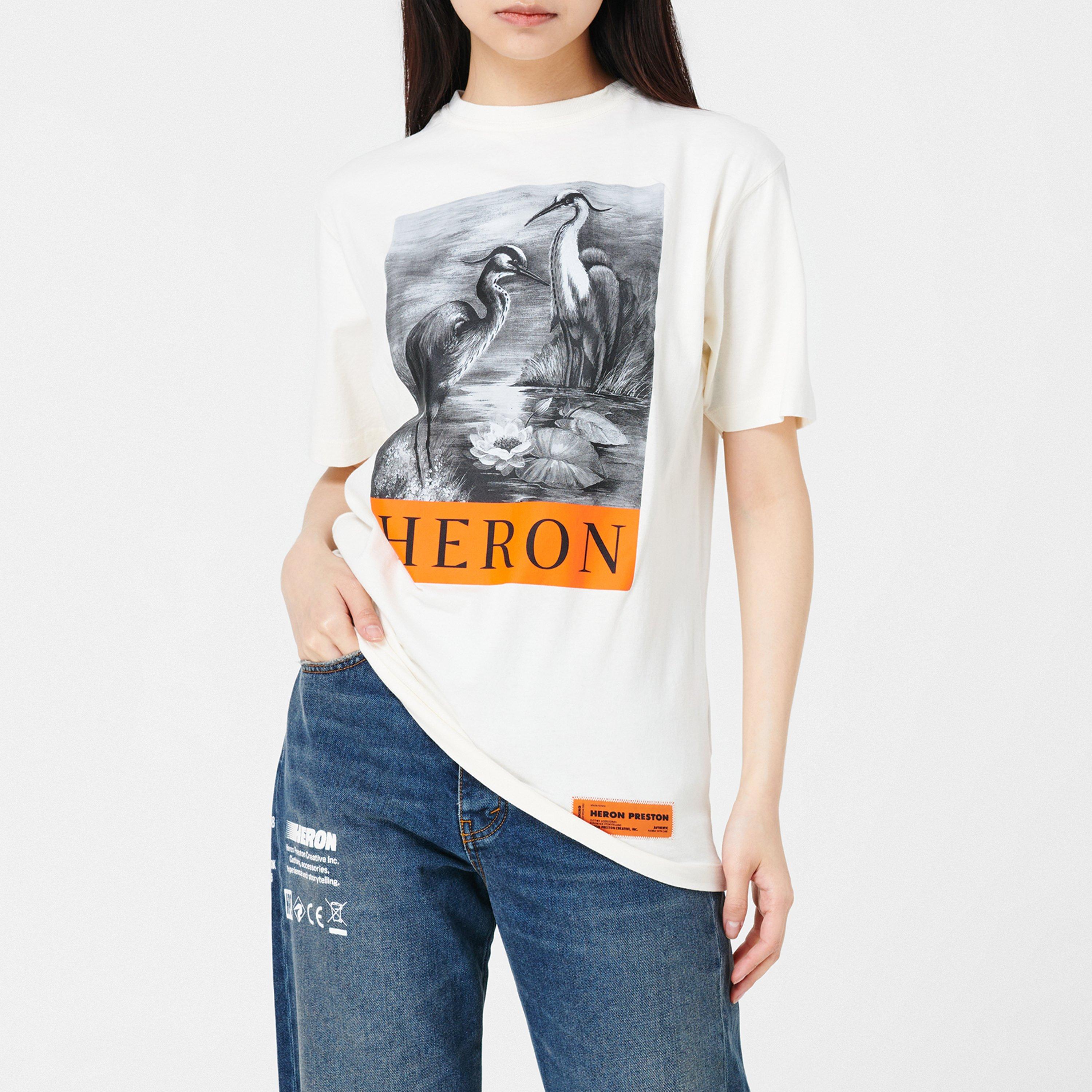 White/Blk 0110 - Heron Preston - Oversized Logo T Shirt - 1