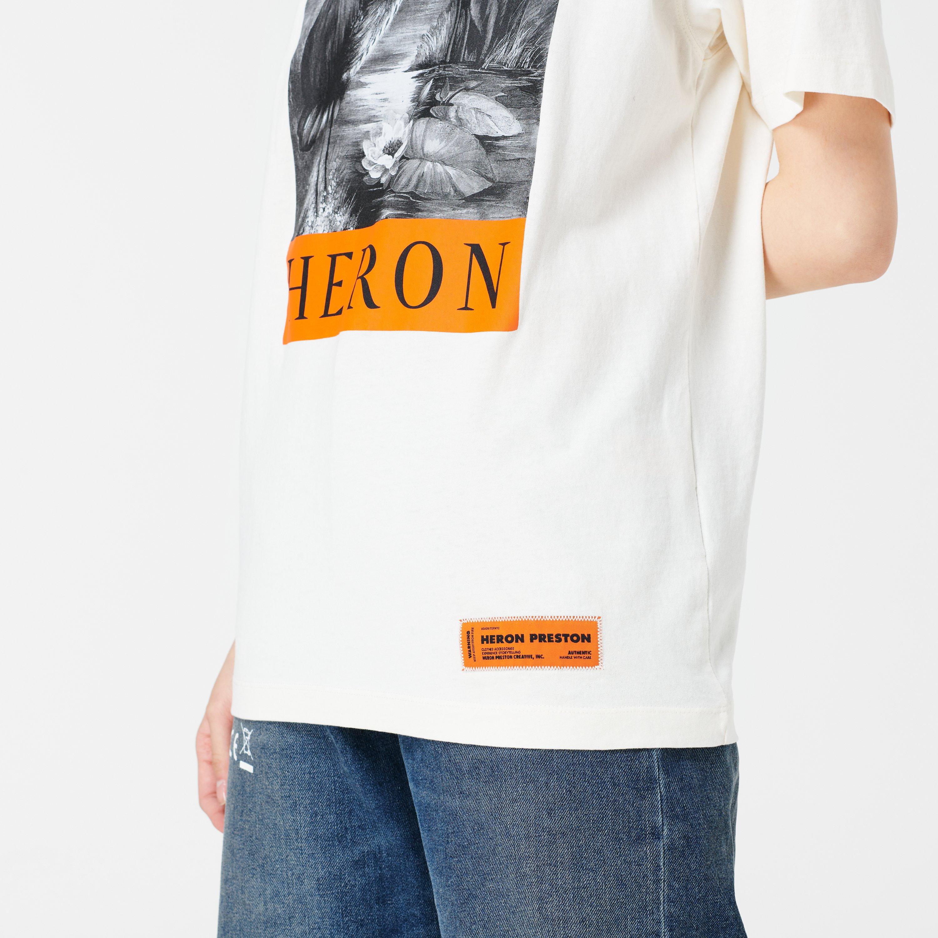White/Blk 0110 - Heron Preston - Oversized Logo T Shirt - 3